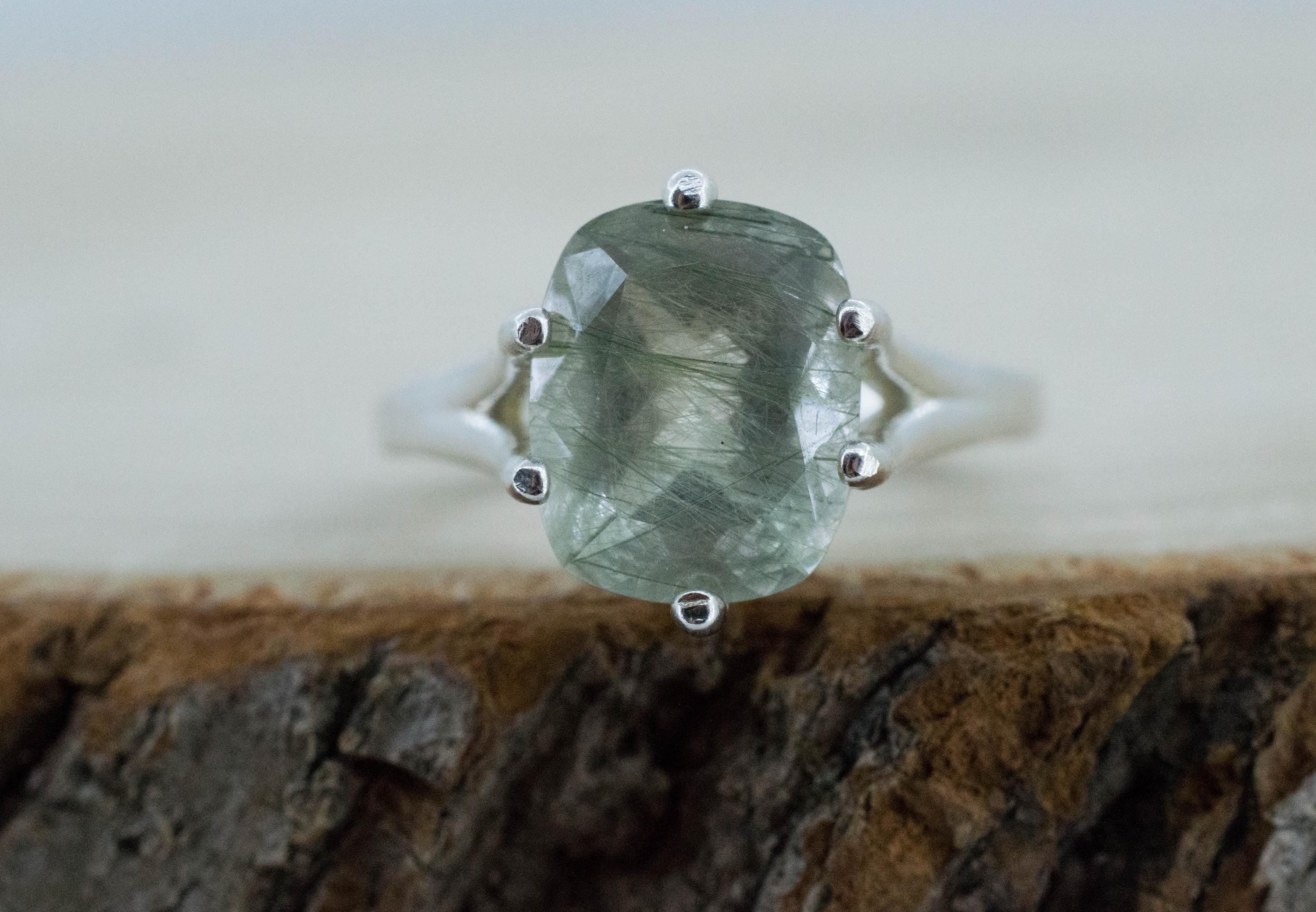Byssolite Quartz Ring; Natural Untreated Tanzania Included Quartz; 3.520cts