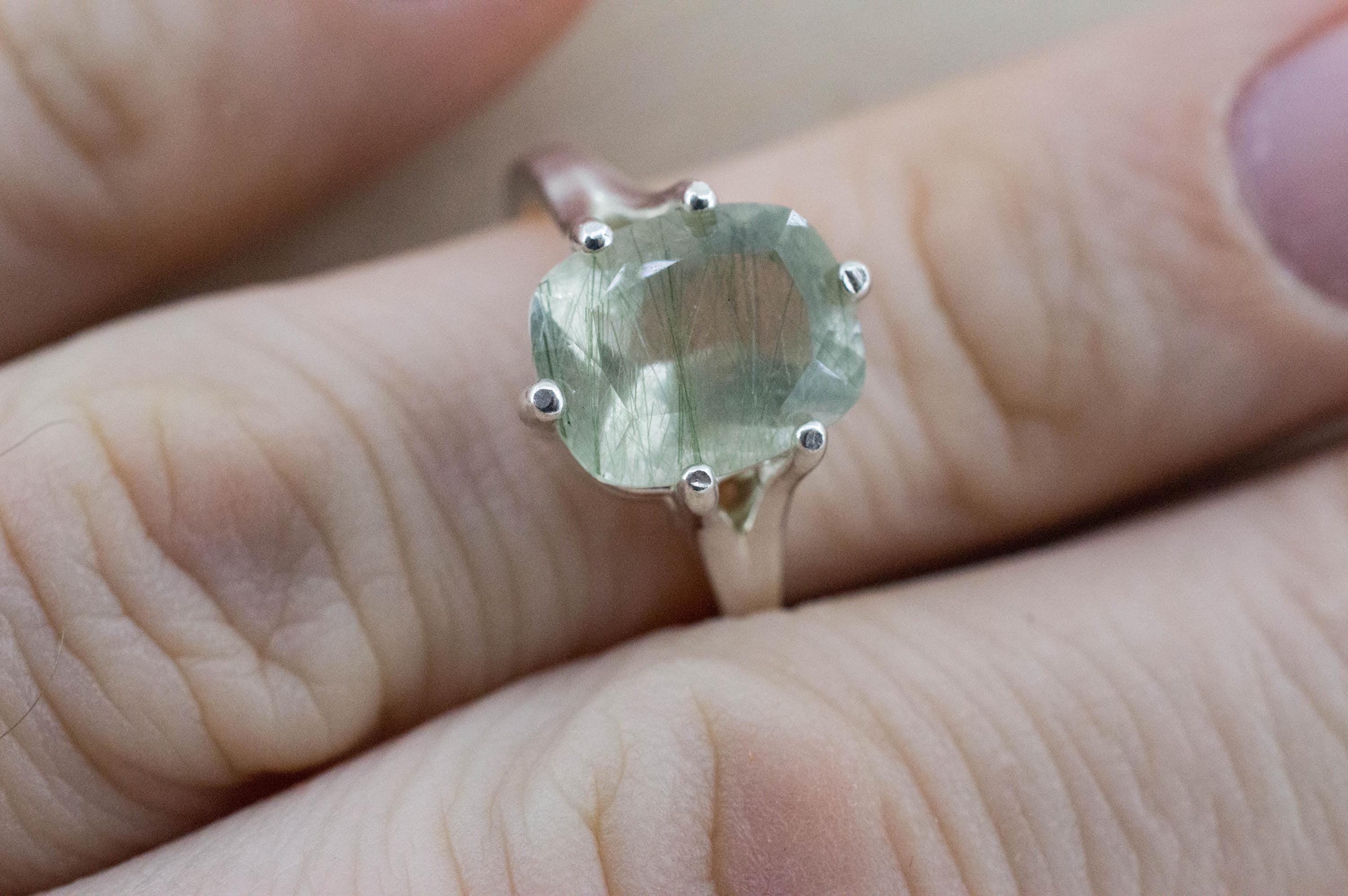 Byssolite Quartz Ring; Natural Untreated Tanzania Included Quartz; 3.520cts