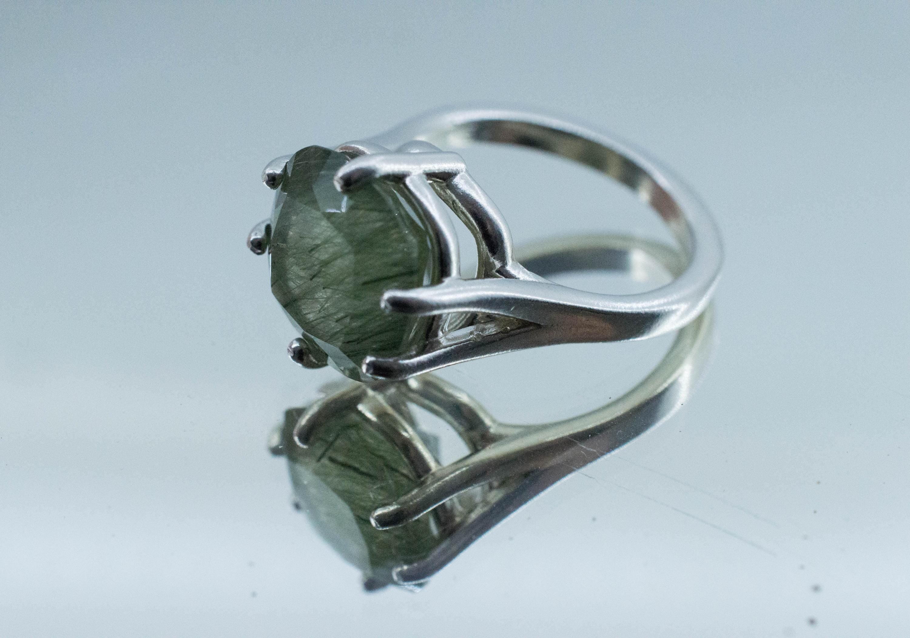 Byssolite Quartz Ring; Natural Untreated Tanzania Included Quartz; 6.555cts