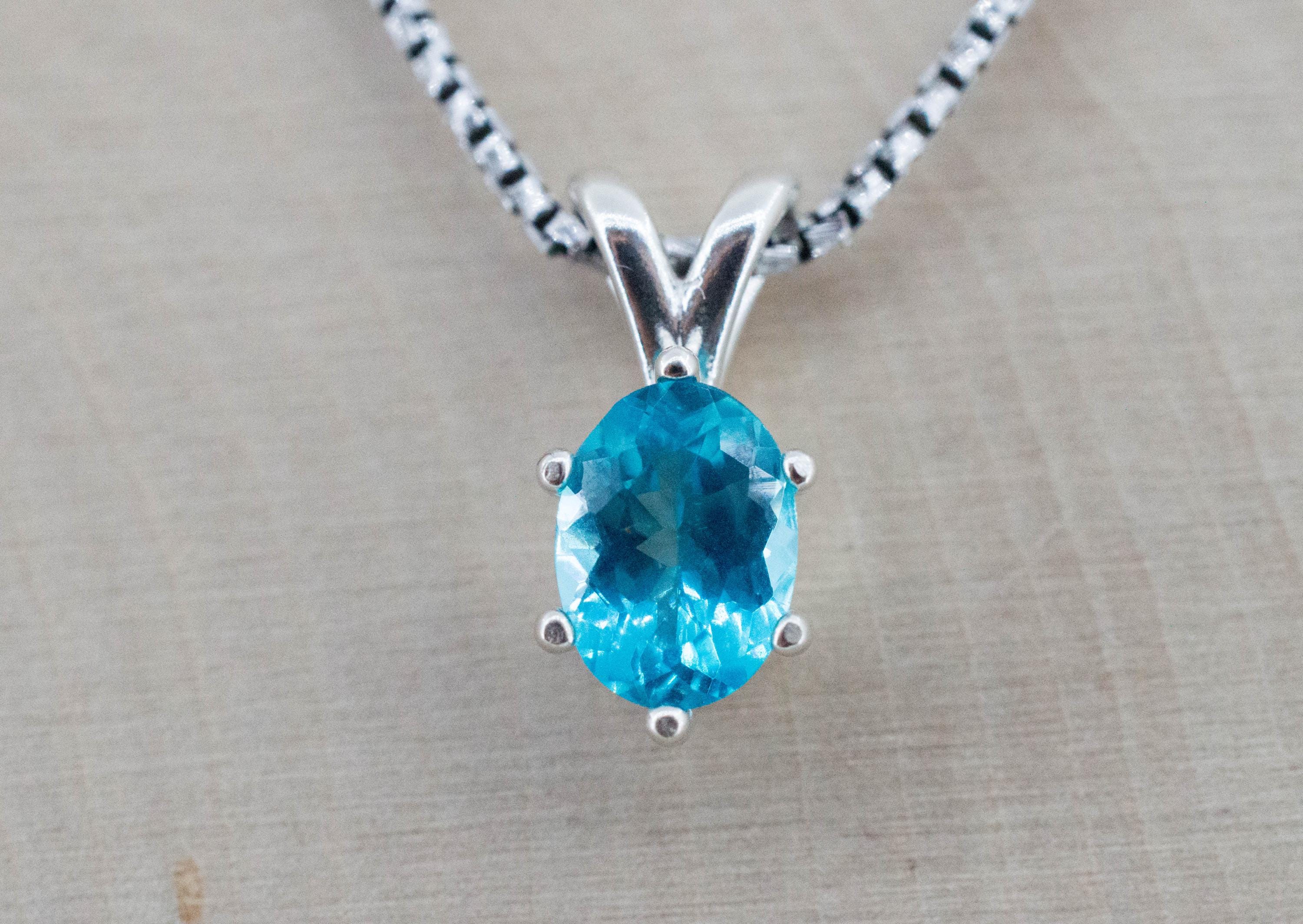 Blue Apatite Pendant; Natural Untreated Brazil Apatite; 1.385cts