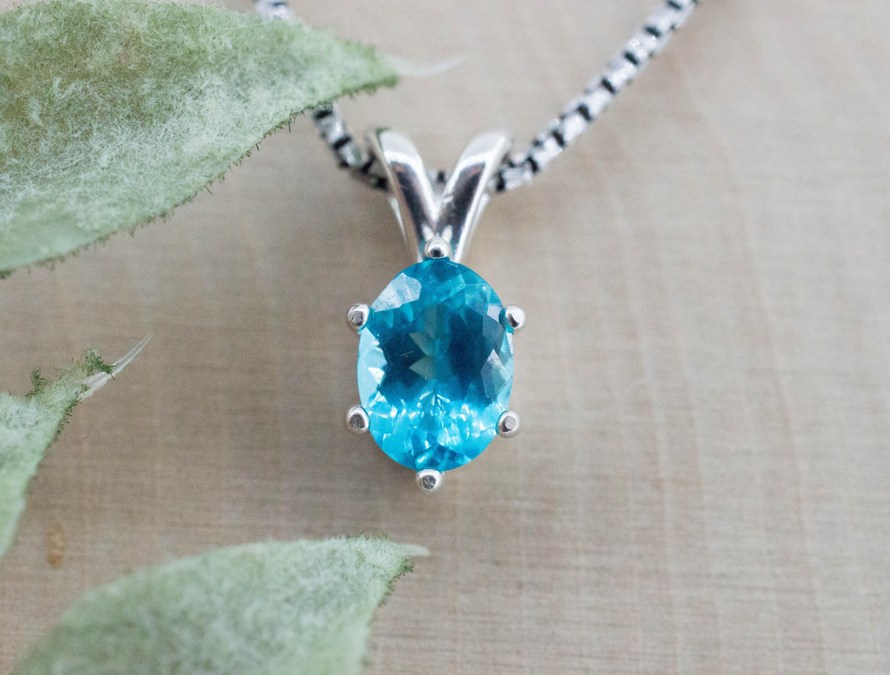 Blue Apatite Pendant; Natural Untreated Brazil Apatite; 1.385cts