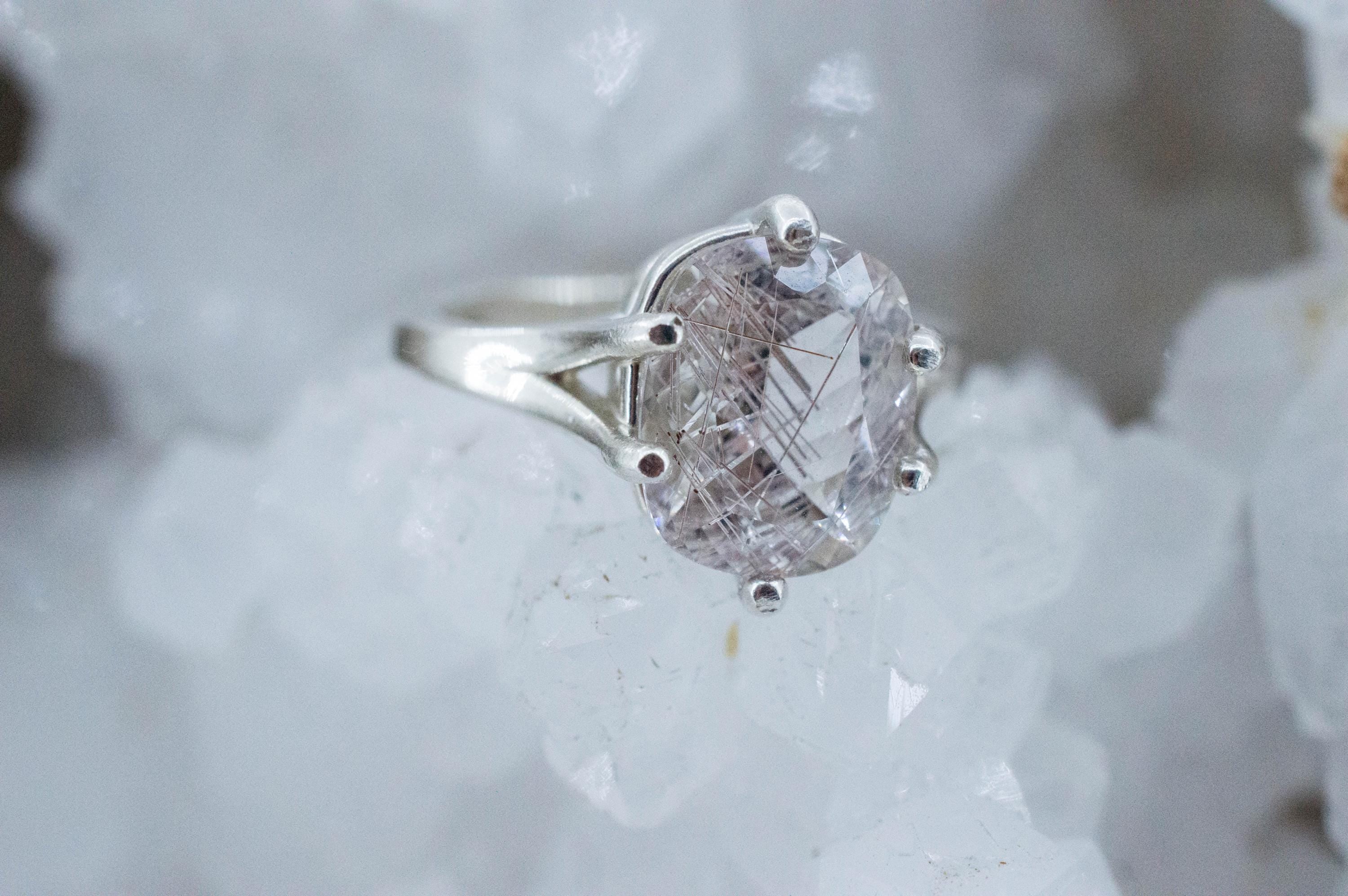 Rutilated Quartz Ring; Natural Untreated Brazil Rutile Quartz; 3.330cts - Mark Oliver Gems