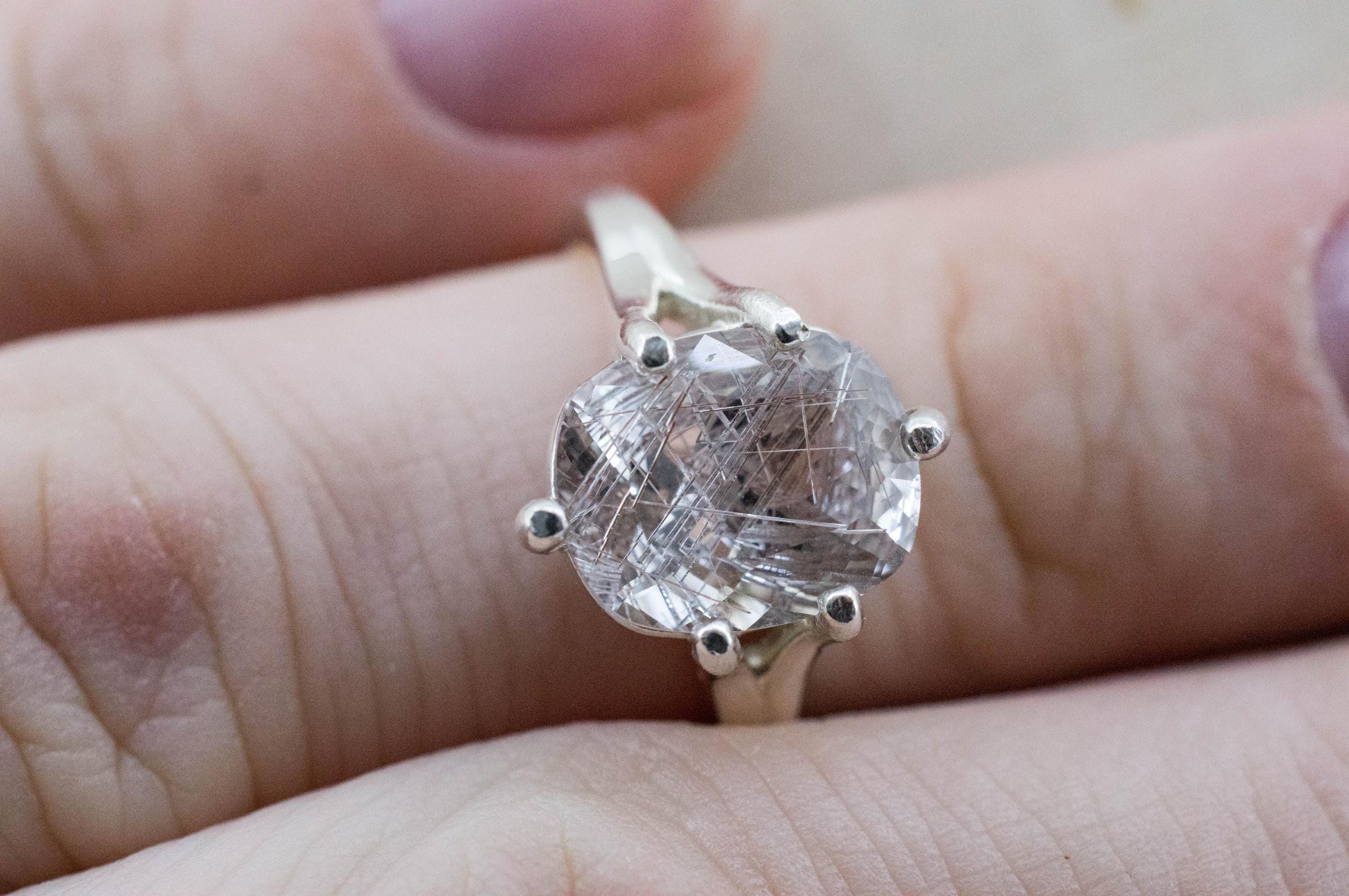 Rutilated Quartz Ring; Natural Untreated Brazil Rutile Quartz; 3.330cts - Mark Oliver Gems