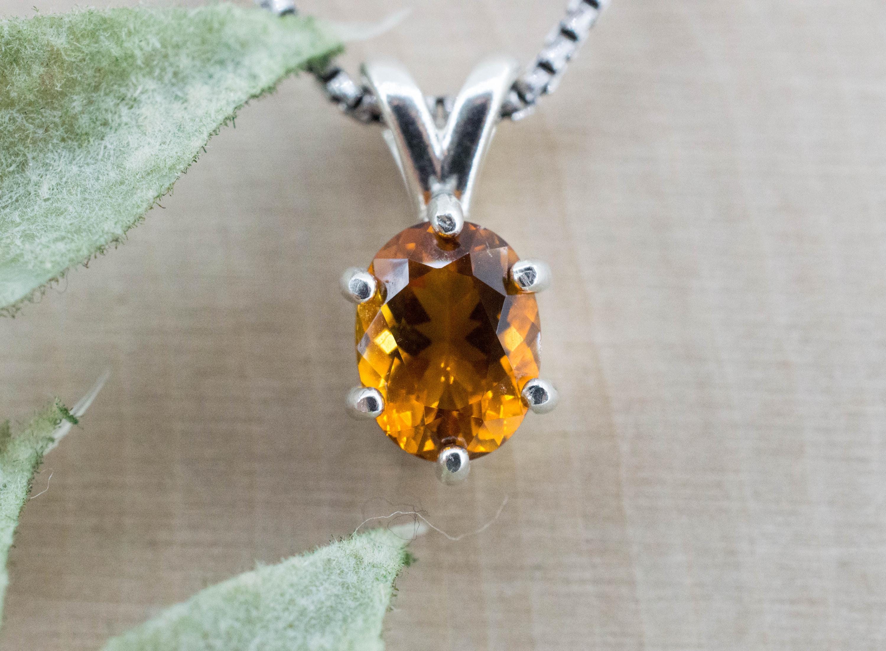 Citrine Pendant; Natural Untreated Uruguay Citrine; 1.550cts - Mark Oliver Gems