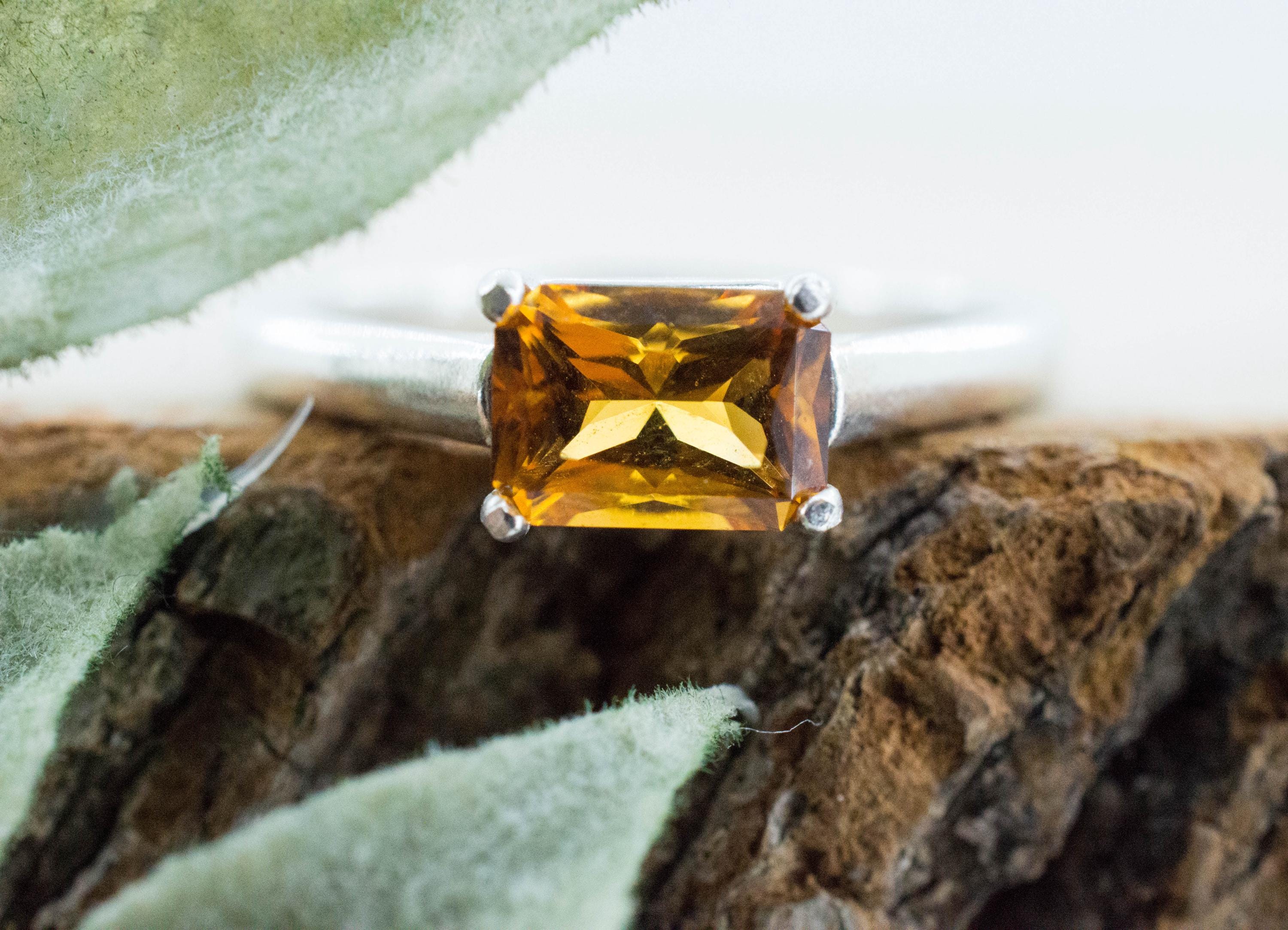 Citrine Ring; Natural Untreated Uruguay Citrine; 0.905cts - Mark Oliver Gems