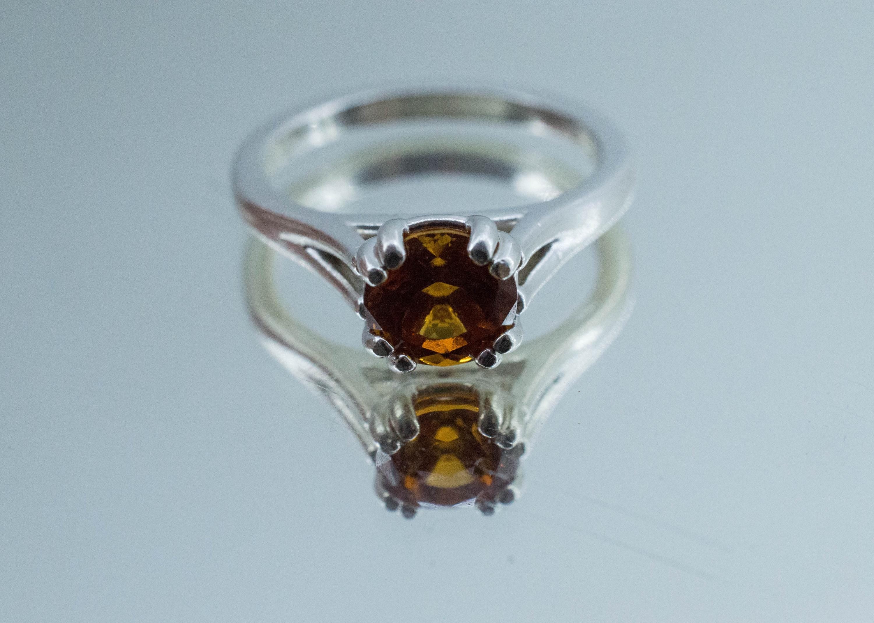 Citrine Ring; Natural Untreated Uruguay Citrine; 1.220cts - Mark Oliver Gems