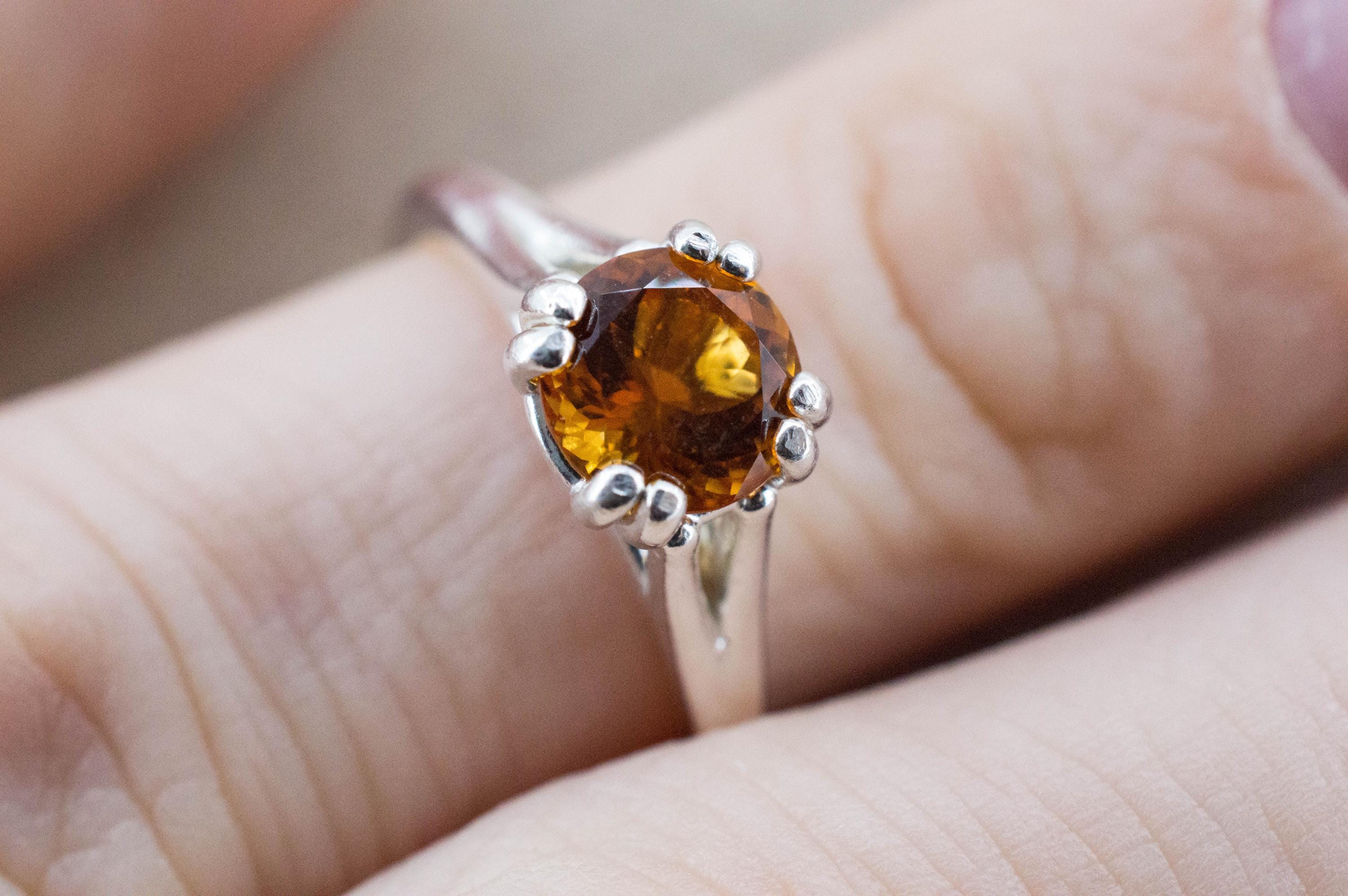 Citrine Ring; Natural Untreated Uruguay Citrine; 1.220cts - Mark Oliver Gems