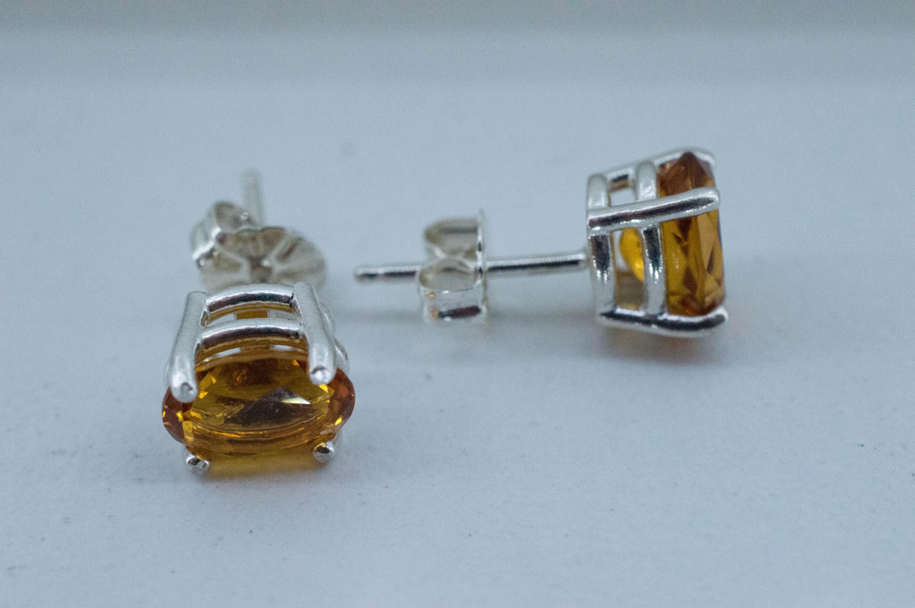 Citrine Earrings; Natural Untreated Uruguay Citrine; 2.365cts - Mark Oliver Gems