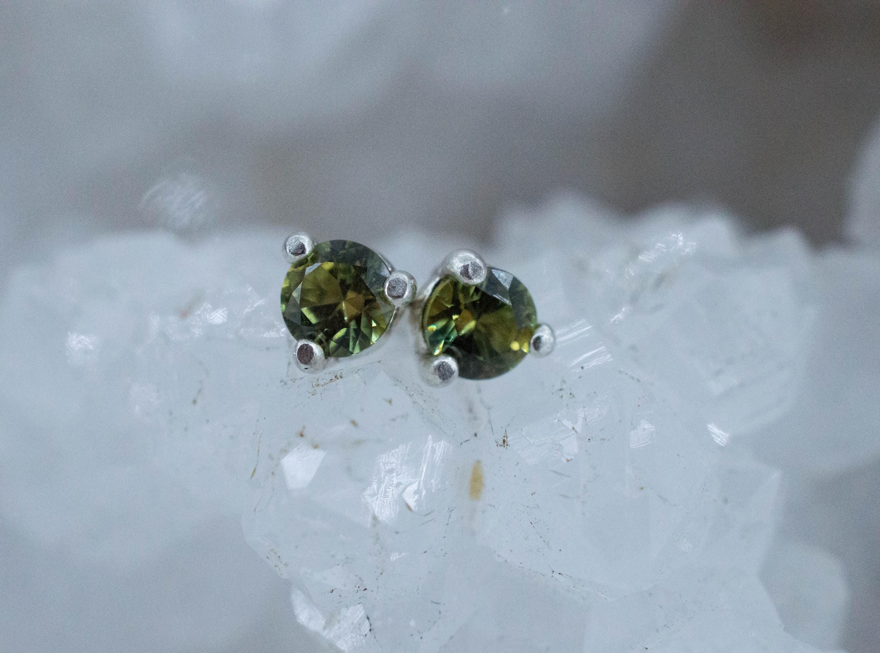 Biashara Sapphire Earrings, Natural Untreated Kenya Sapphire; 0.510cts - Mark Oliver Gems