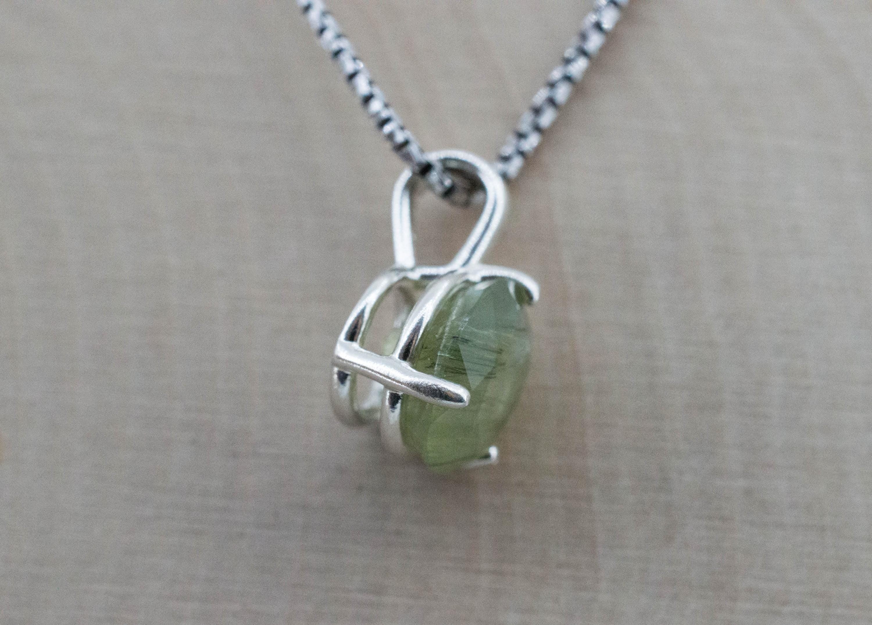 Byssolite Quartz Pendant, Natural Untreated Tanzania Included Quartz; 3.365cts