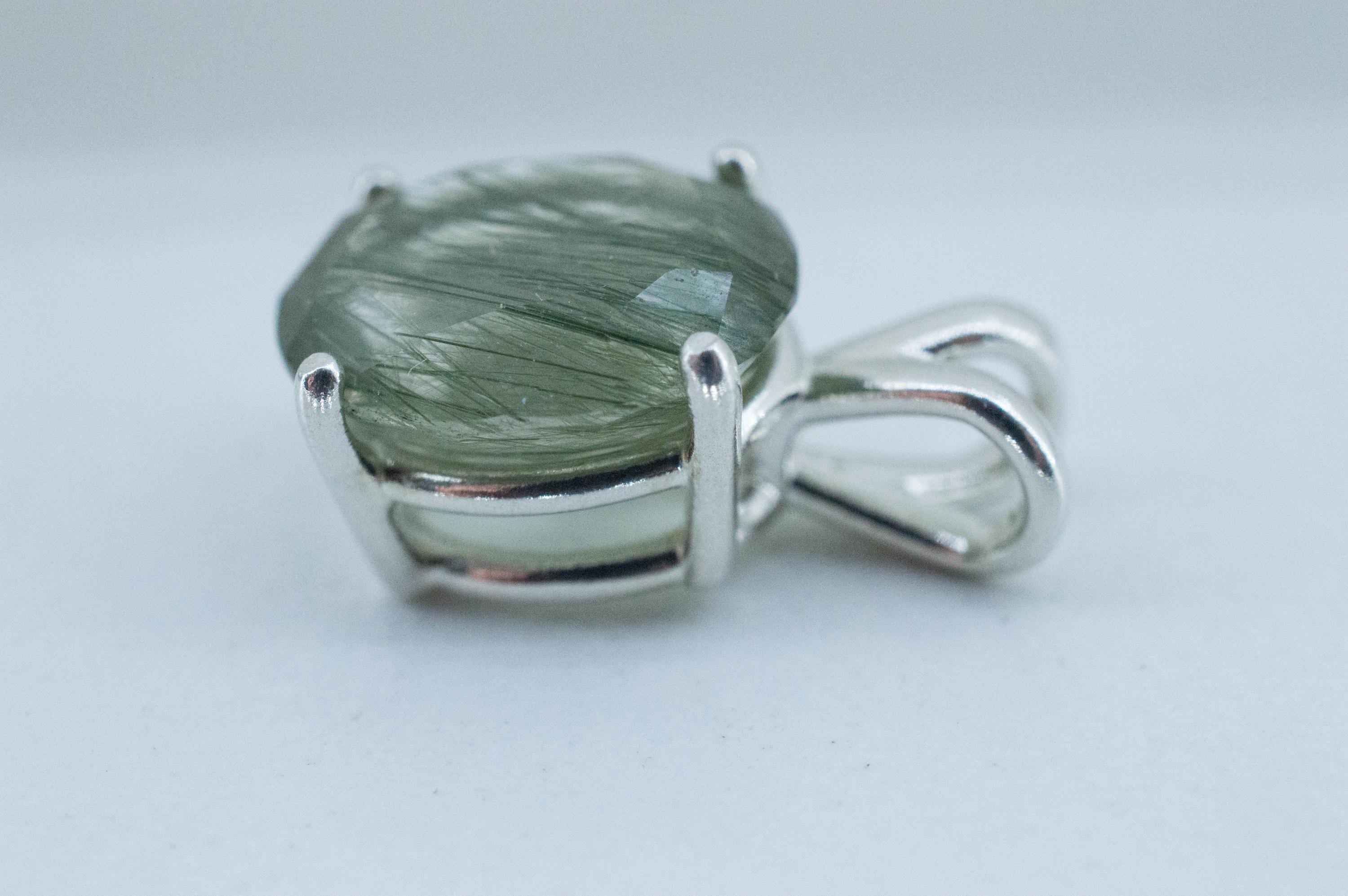 Byssolite Quartz Pendant, Natural Untreated Tanzania Included Quartz; 4.665cts