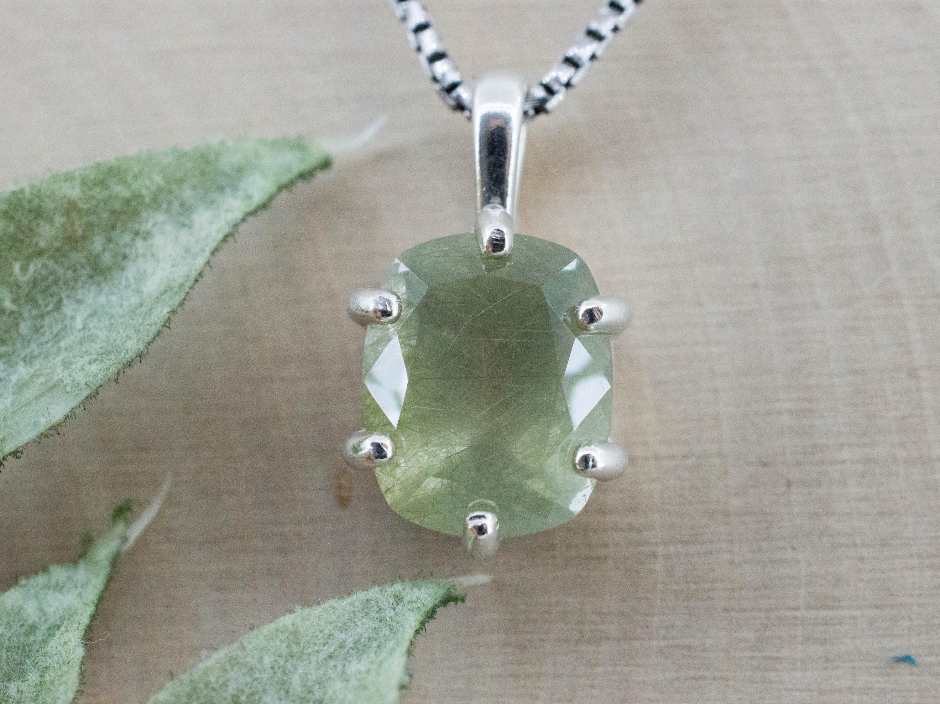 Byssolite Quartz Pendant, Natural Untreated Tanzania Included Quartz; 4.690cts