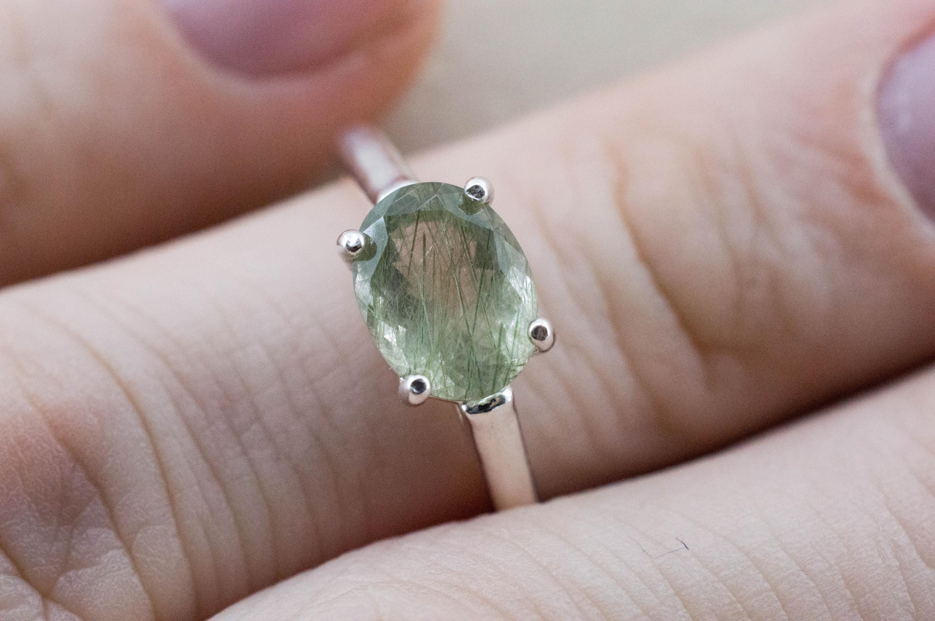 Byssolite Quartz Ring; Natural Untreated Tanzania Included Quartz; 1.645cts