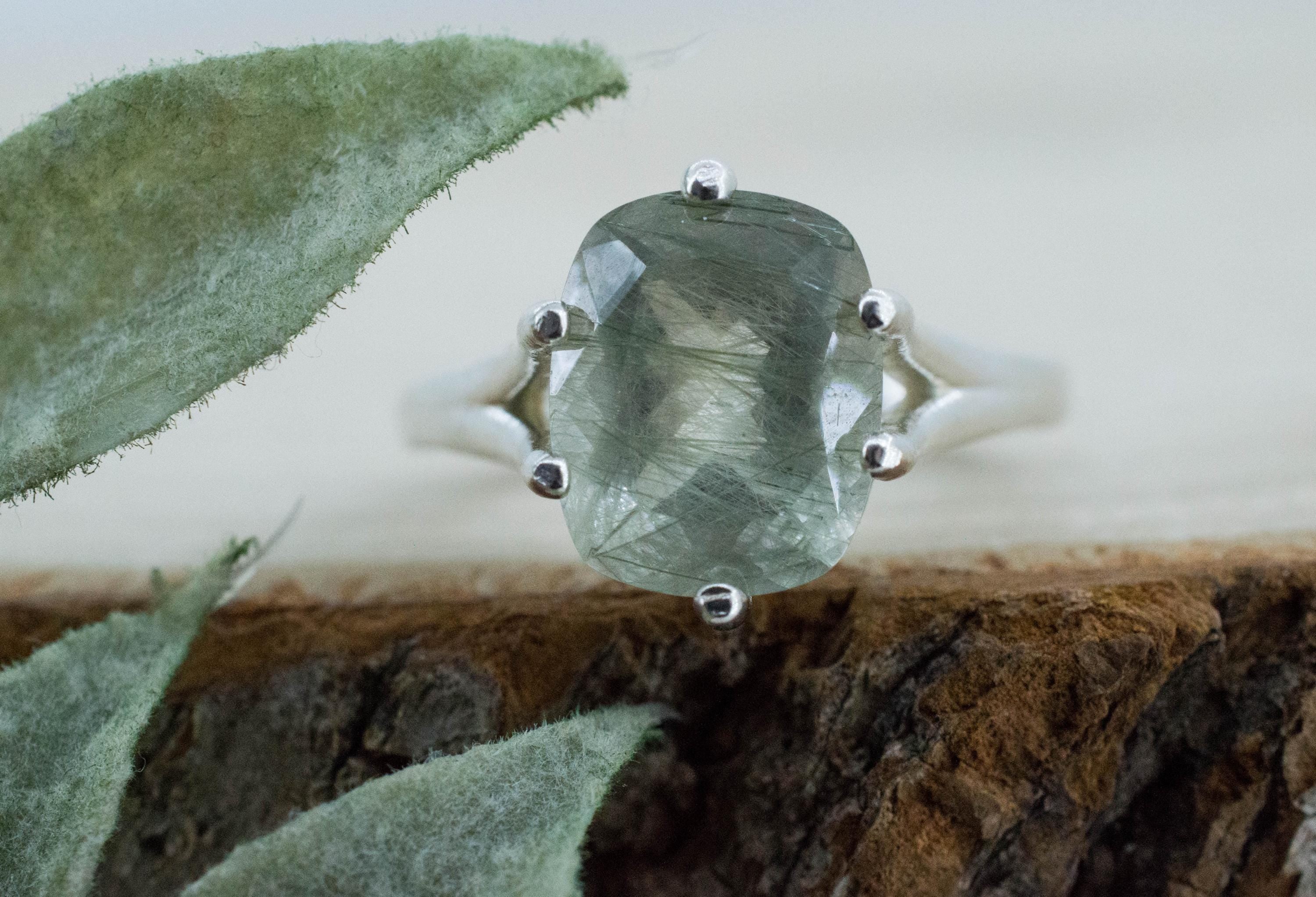 Byssolite Quartz Ring; Natural Untreated Tanzania Included Quartz; 3.520cts