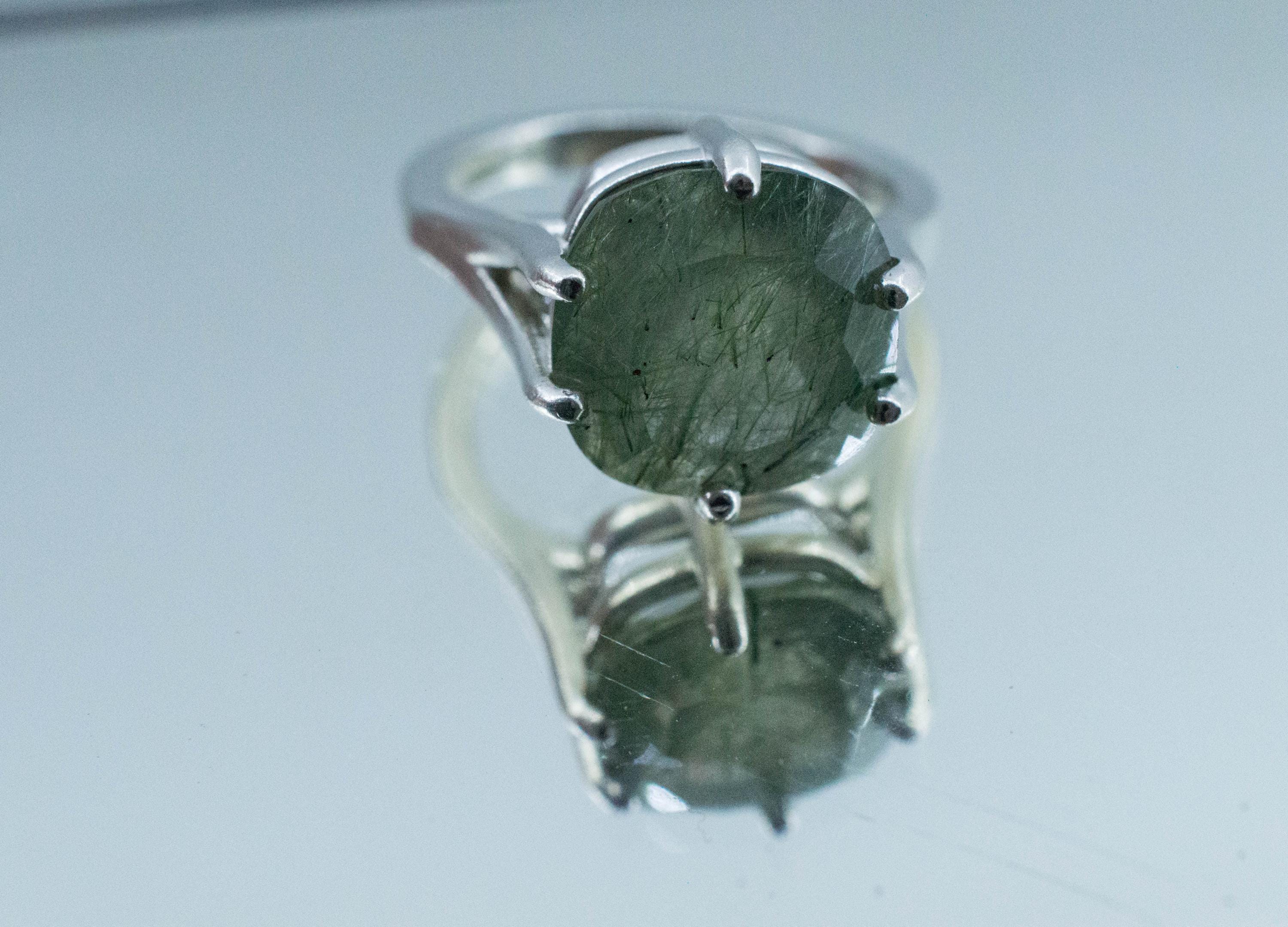 Byssolite Quartz Ring; Natural Untreated Tanzania Included Quartz; 6.555cts