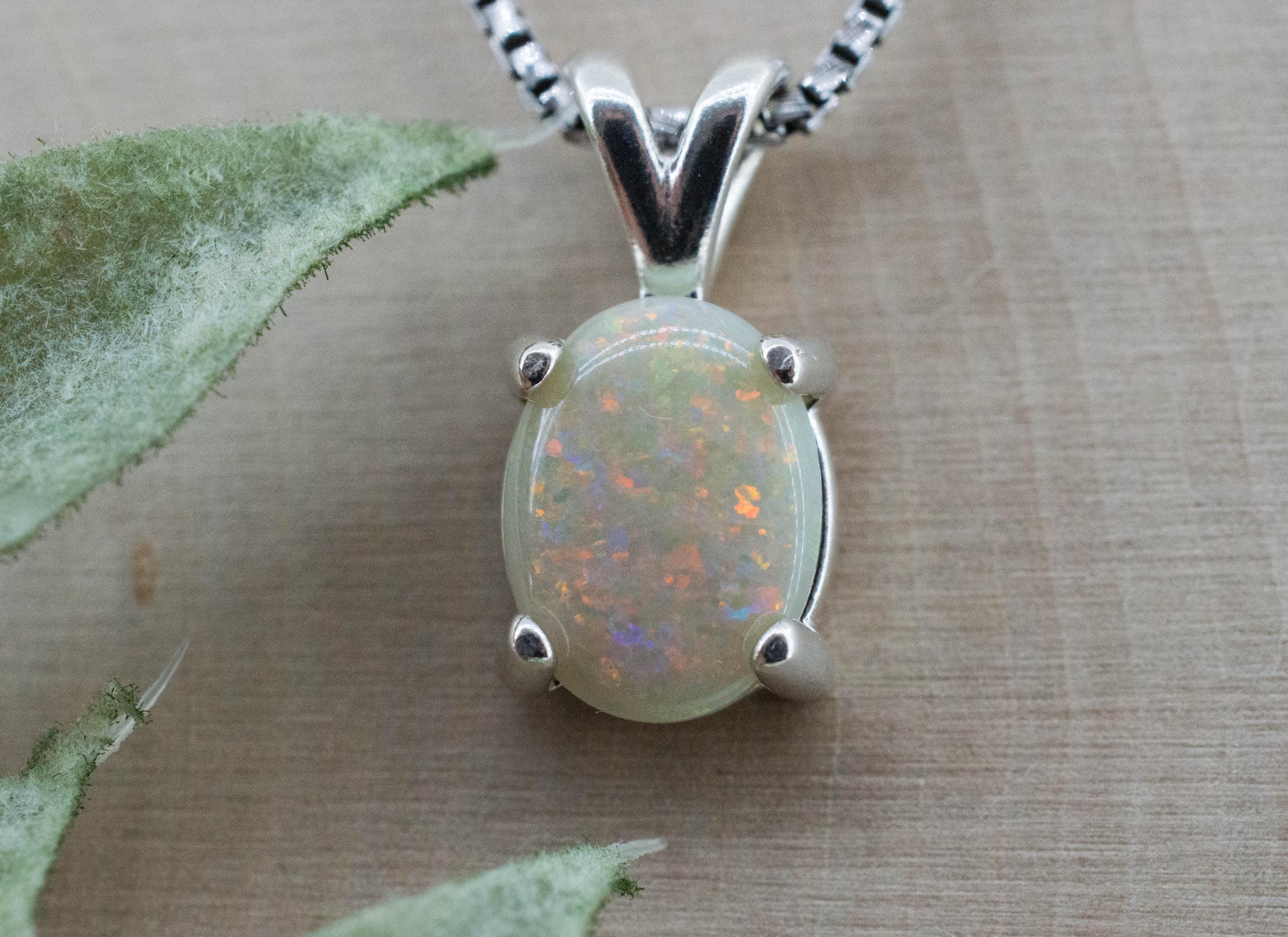 Gray Opal Pendant, Natural Untreated Australian Opal; 1.600cts - Mark Oliver Gems