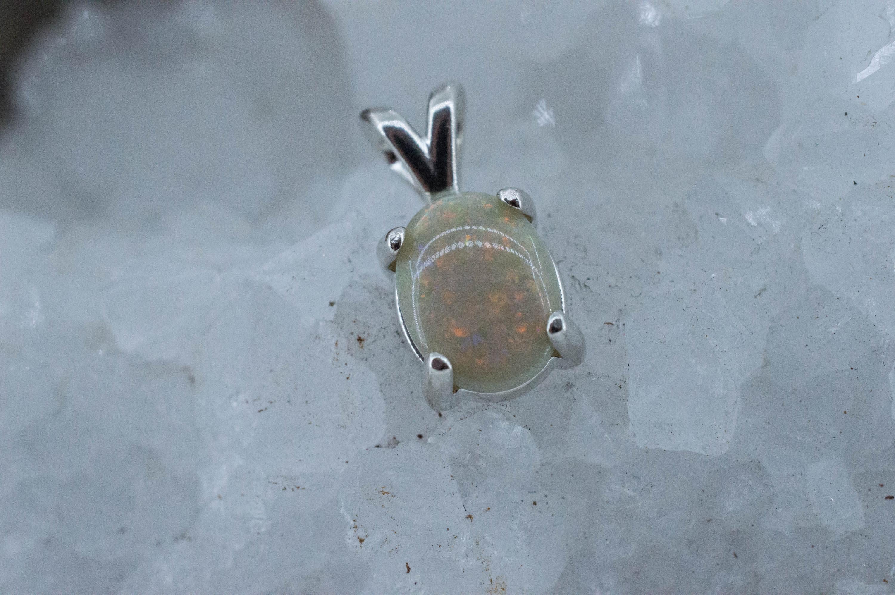 Gray Opal Pendant, Natural Untreated Australian Opal; 1.600cts - Mark Oliver Gems