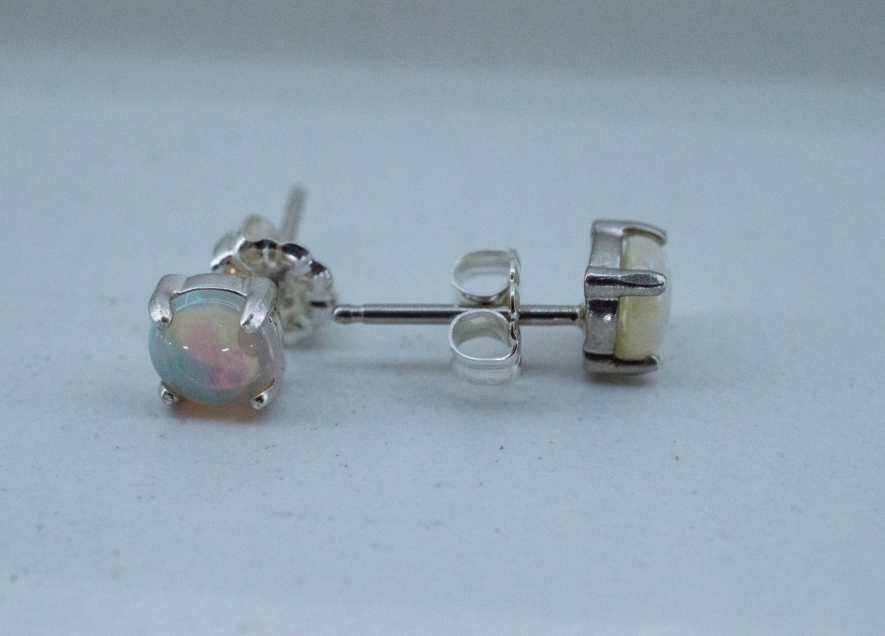 Opal Earrings, Natural Untreated Australian Opal; 0.775cts - Mark Oliver Gems