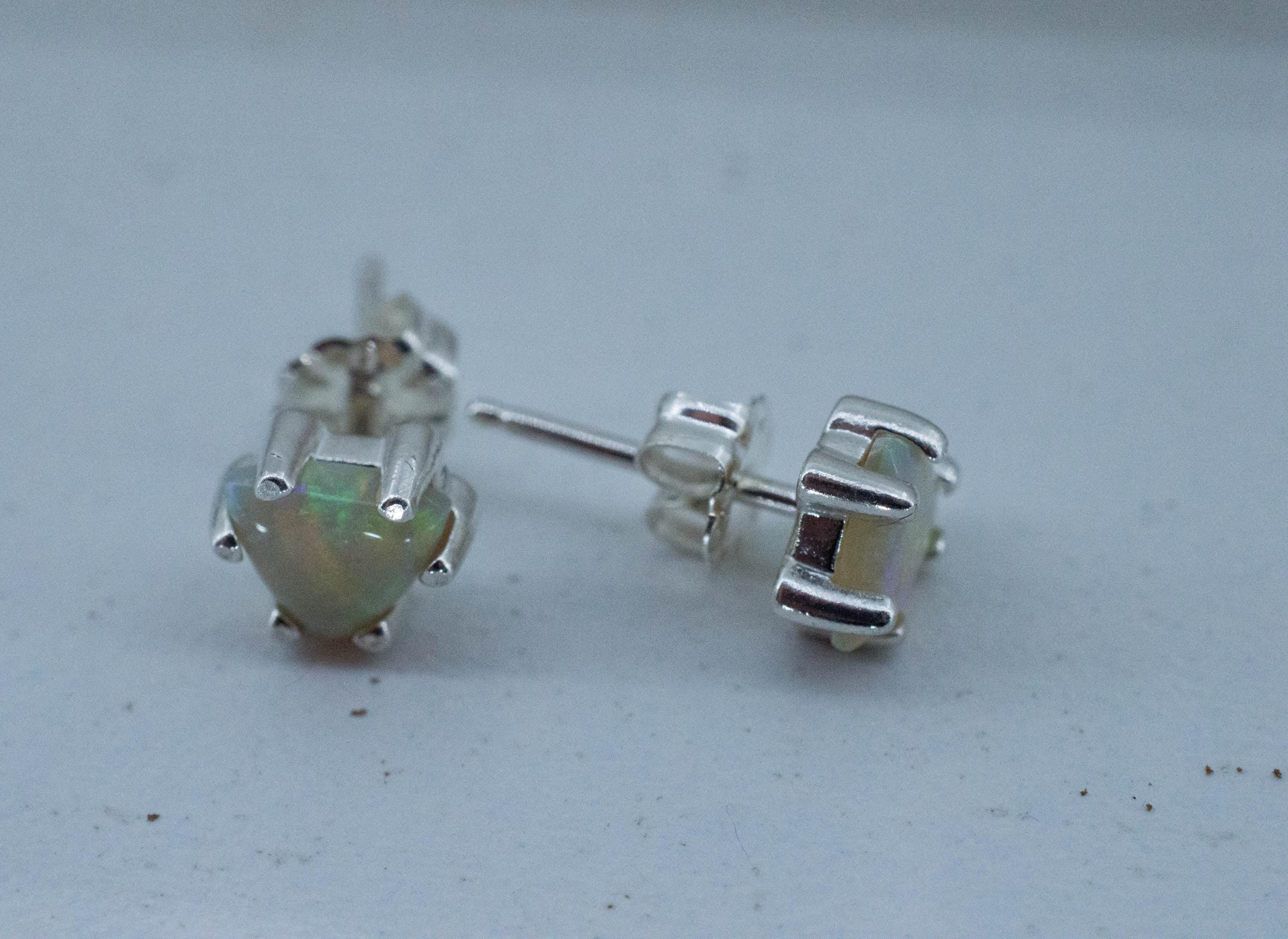 Opal Earrings, Natural Untreated Australian Opal; 0.815cts - Mark Oliver Gems