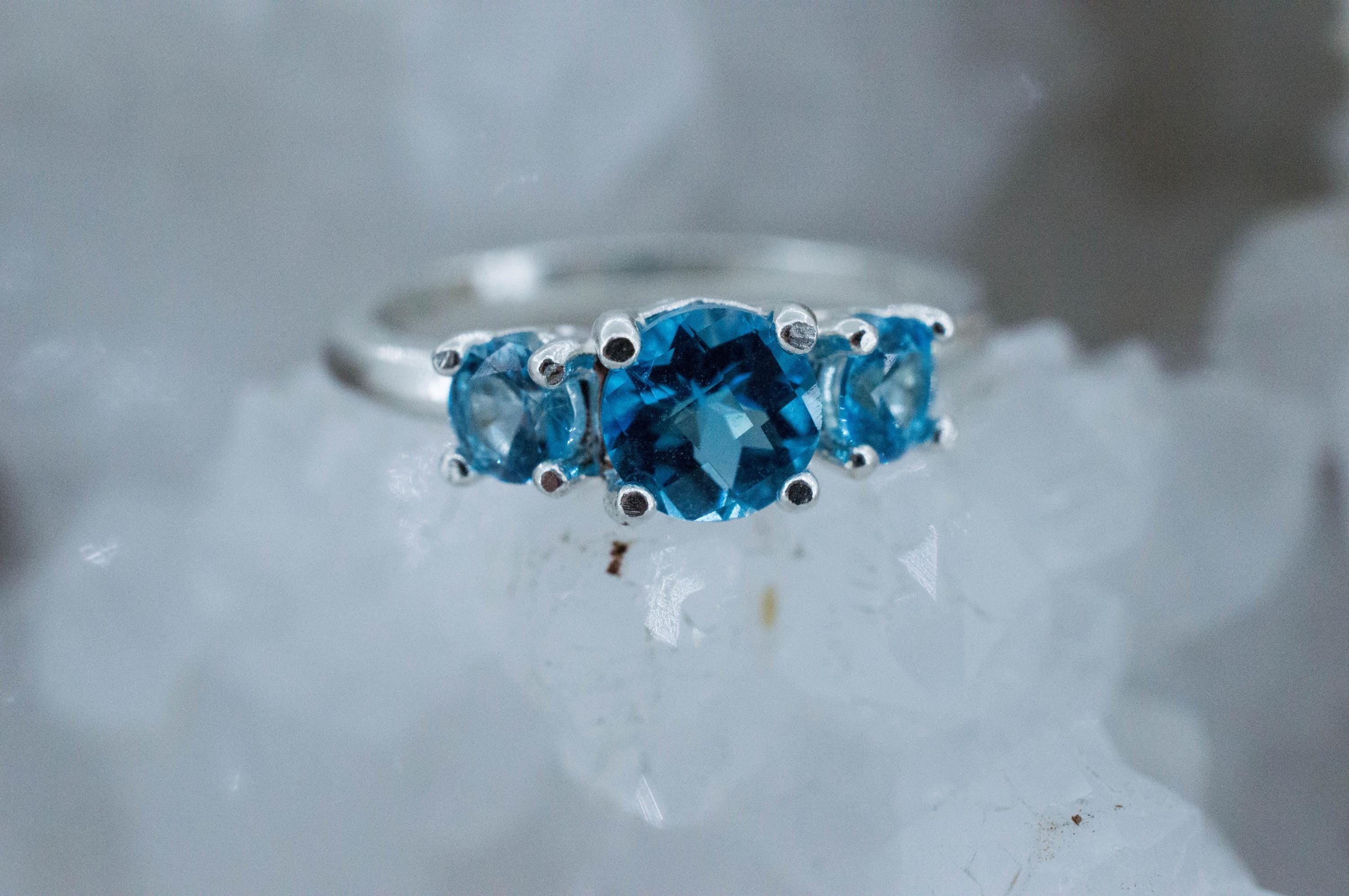 Blue Topaz Ring, Natural Brazil Topaz; 1.420cts - Mark Oliver Gems