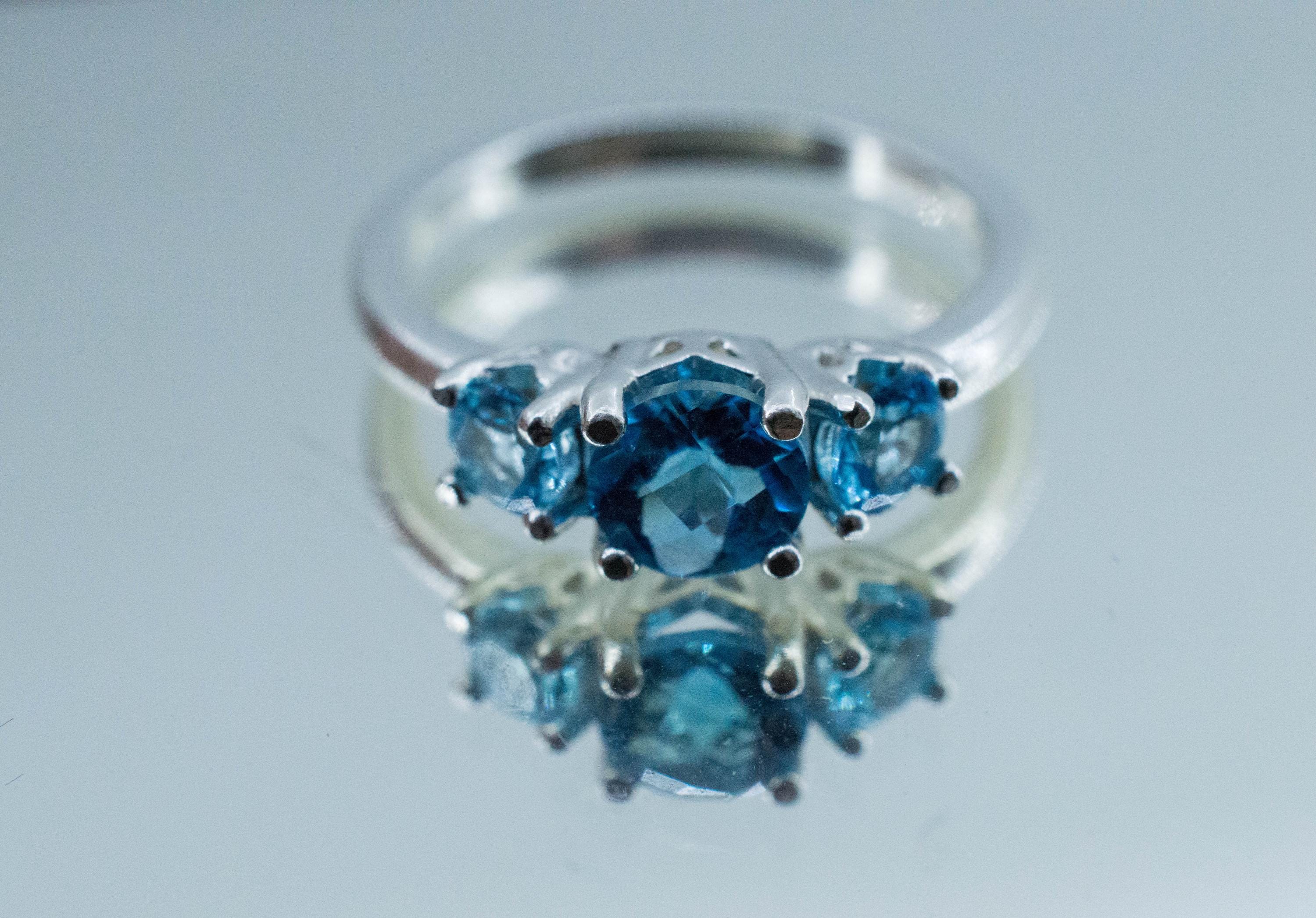 Blue Topaz Ring, Natural Brazil Topaz; 1.420cts - Mark Oliver Gems