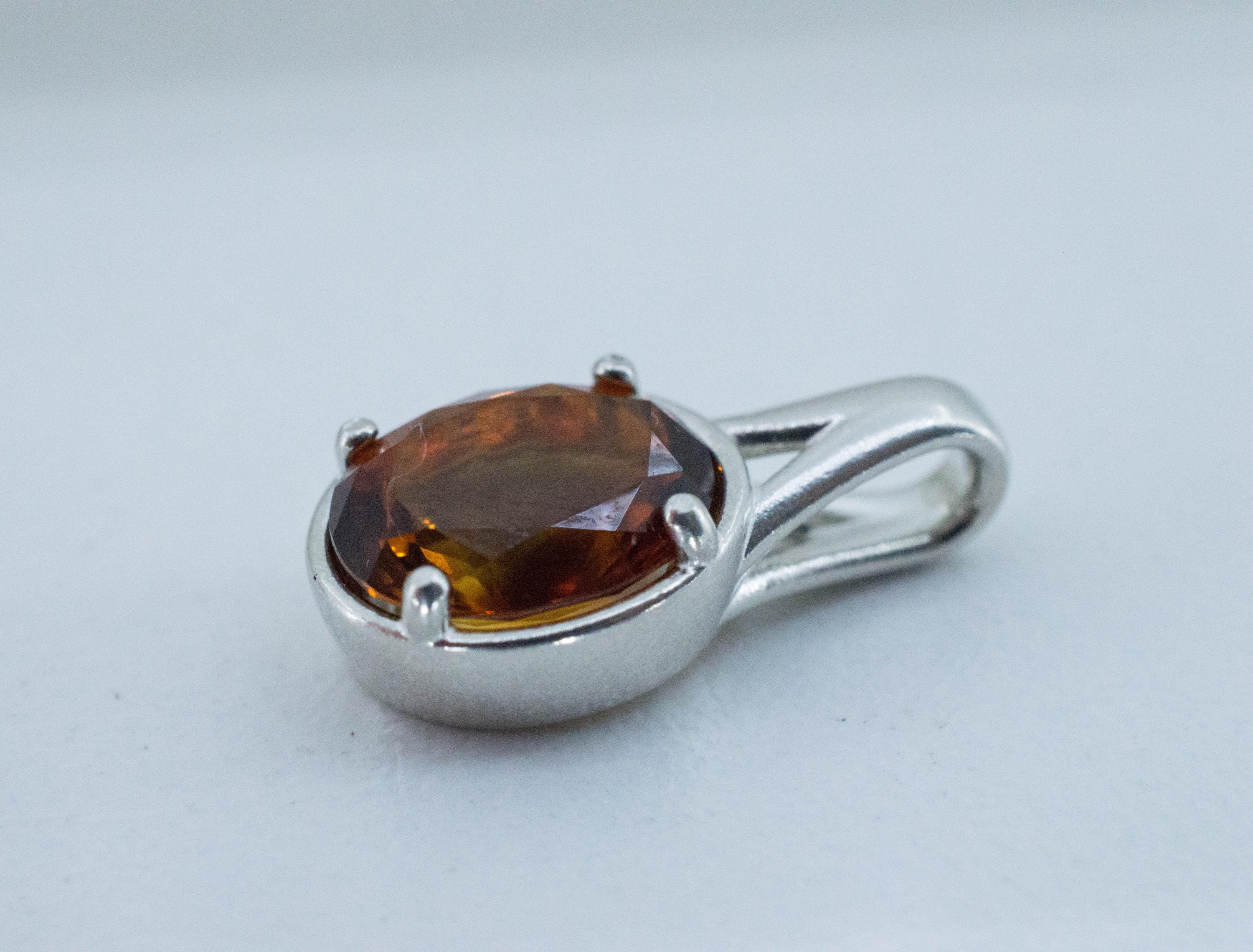 Madeira Citrine Pendant; Natural Untreated Brazil Citrine; 2.435cts - Mark Oliver Gems