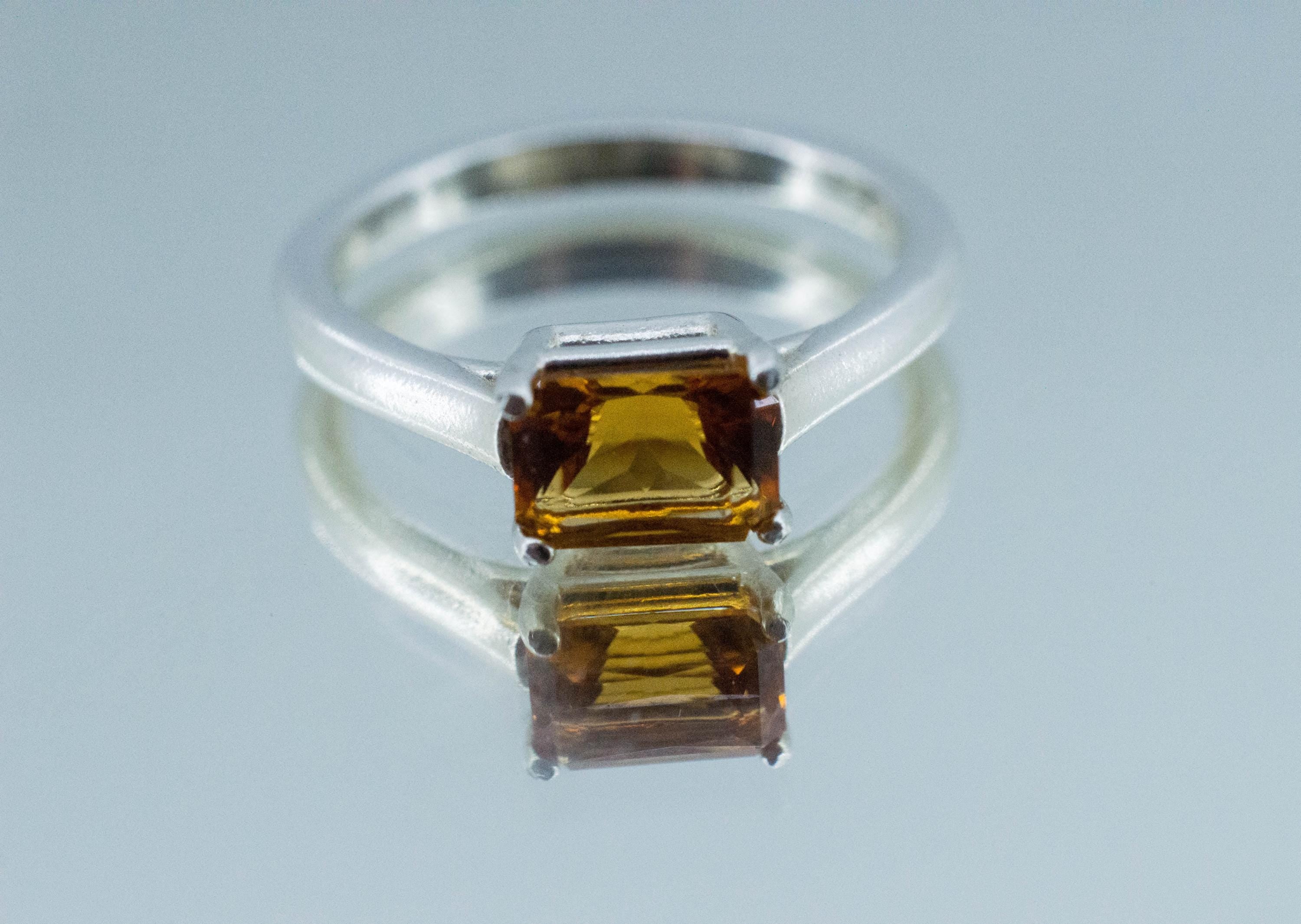Citrine Ring; Natural Untreated Uruguay Citrine; 0.905cts - Mark Oliver Gems