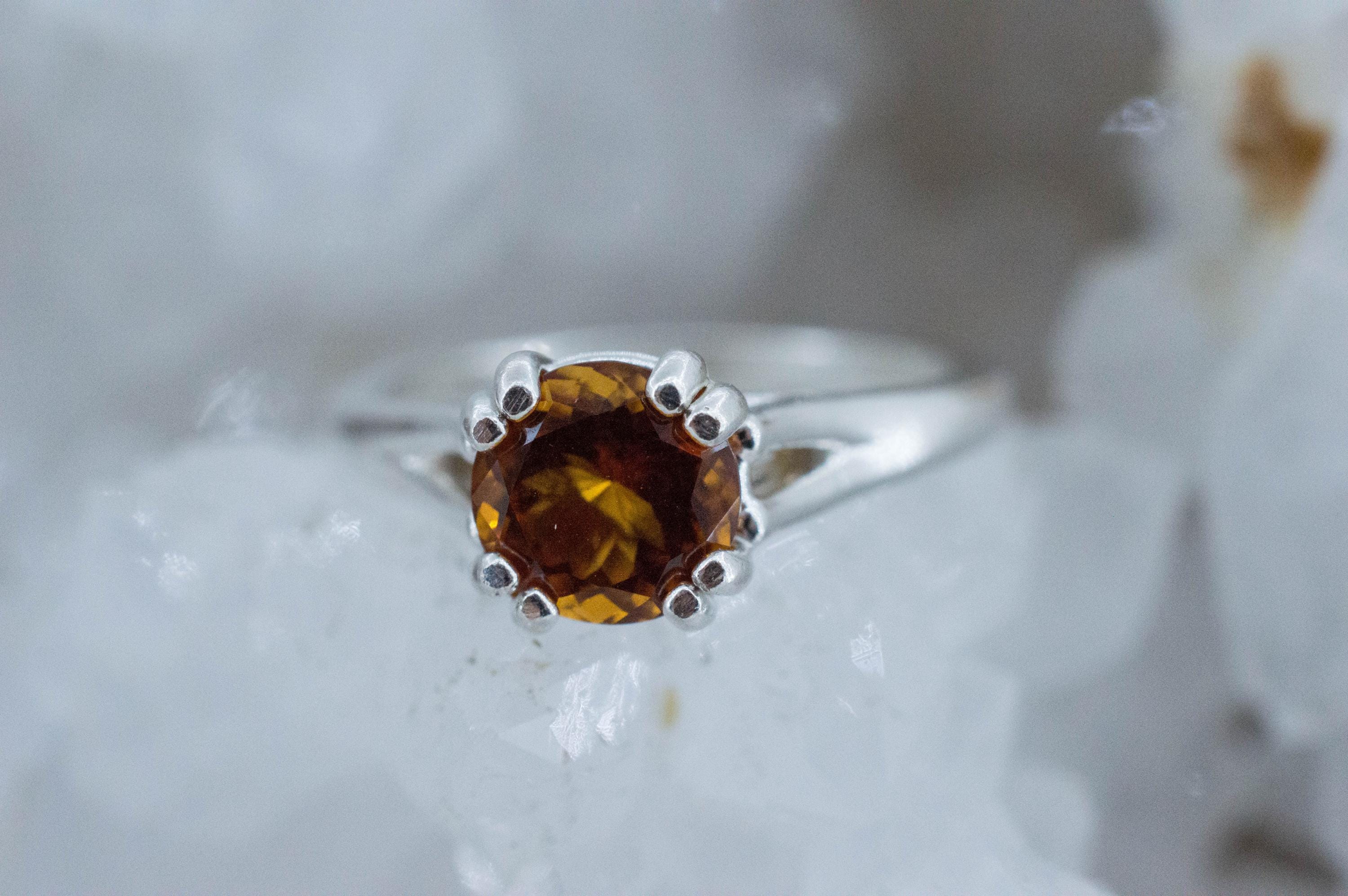 Citrine Ring; Natural Untreated Uruguay Citrine; 1.220cts - Mark Oliver Gems