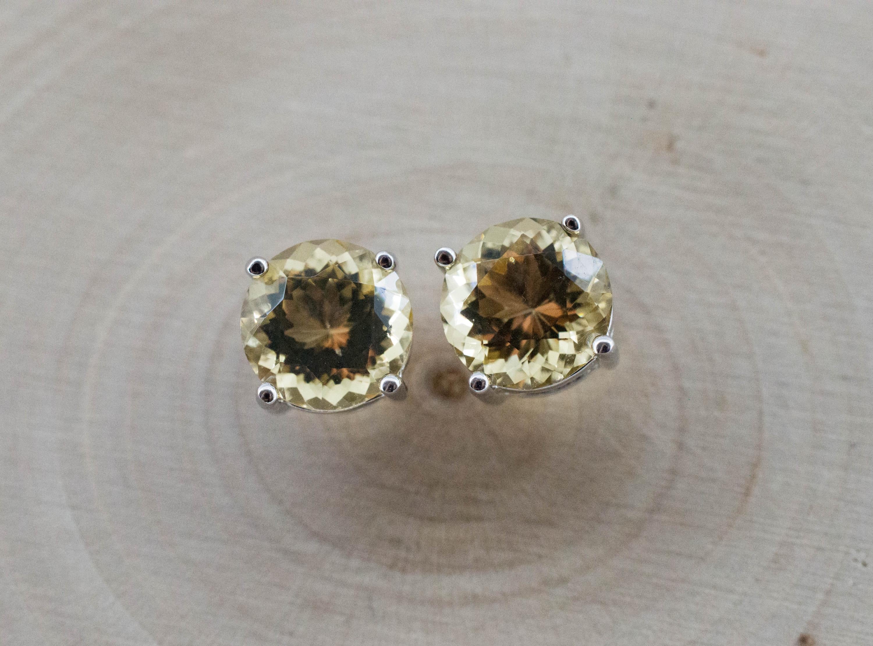 Citrine Earrings; Natural Untreated Congo Citrine; 3.450cts - Mark Oliver Gems