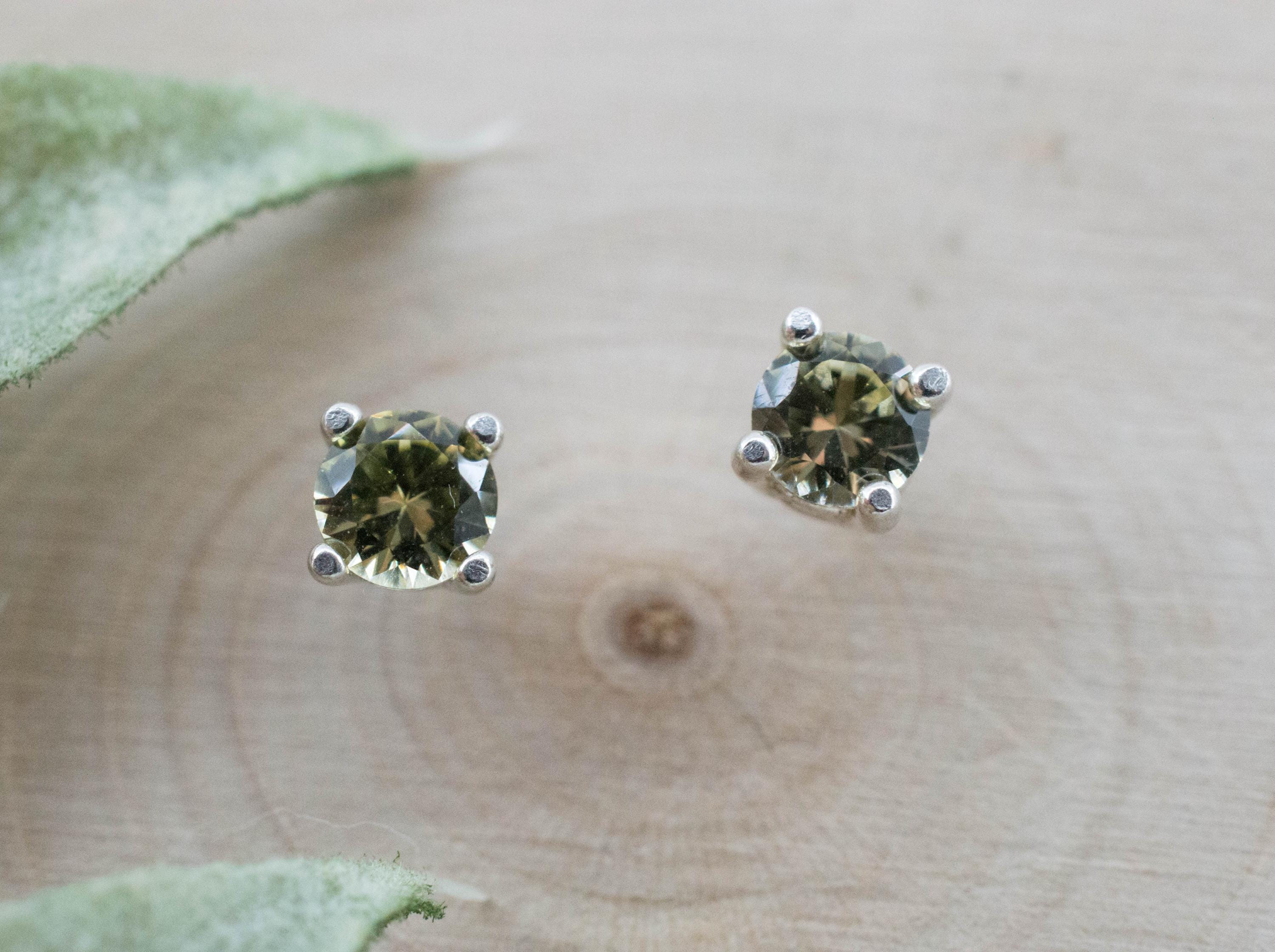 Grossular Garnet Earrings; Natural Untreated Tanzania Garnet; 0.595cts - Mark Oliver Gems