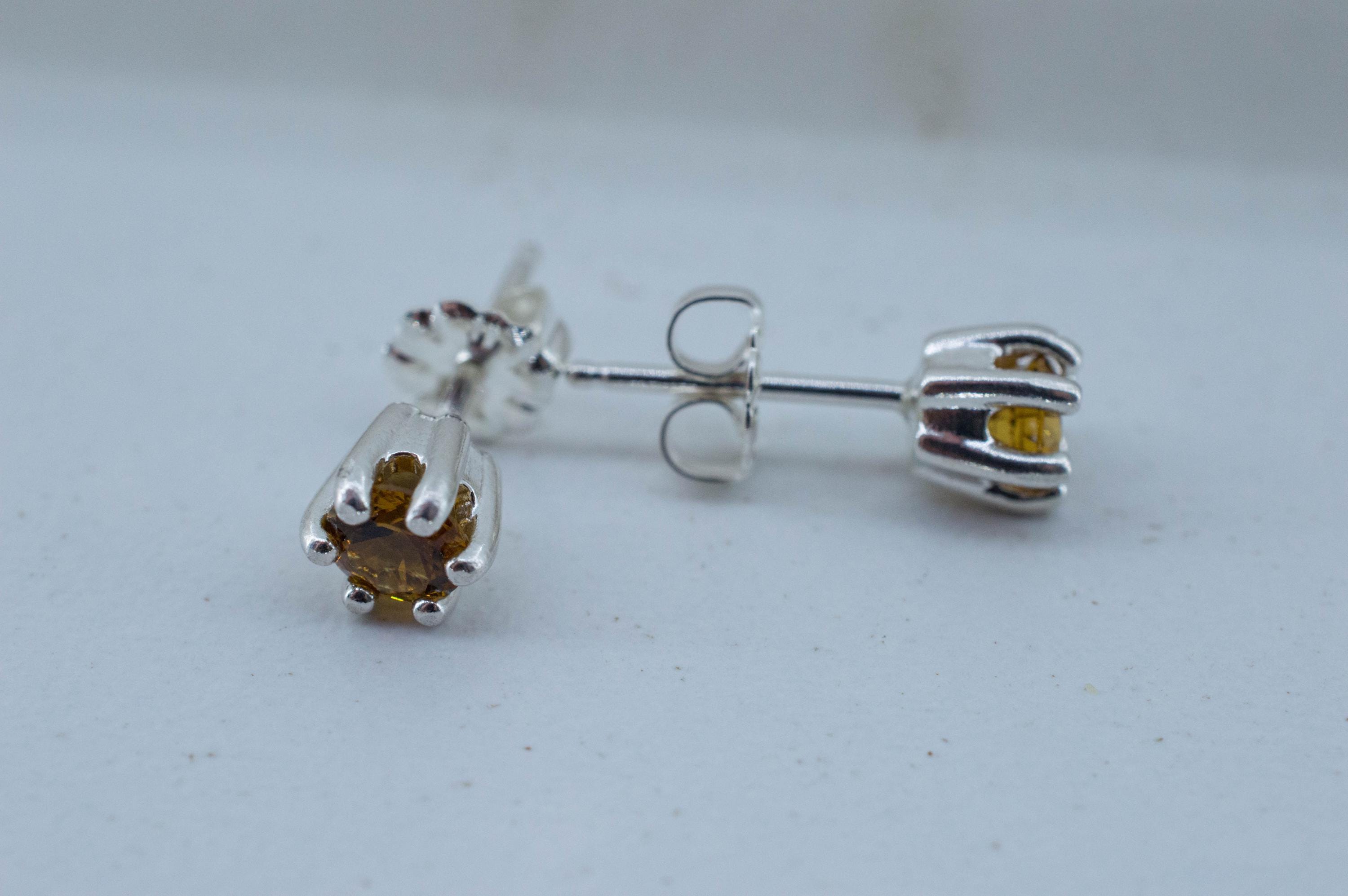 Grossular Garnet Earrings; Natural Untreated Tanzania Garnet; 0.680cts - Mark Oliver Gems
