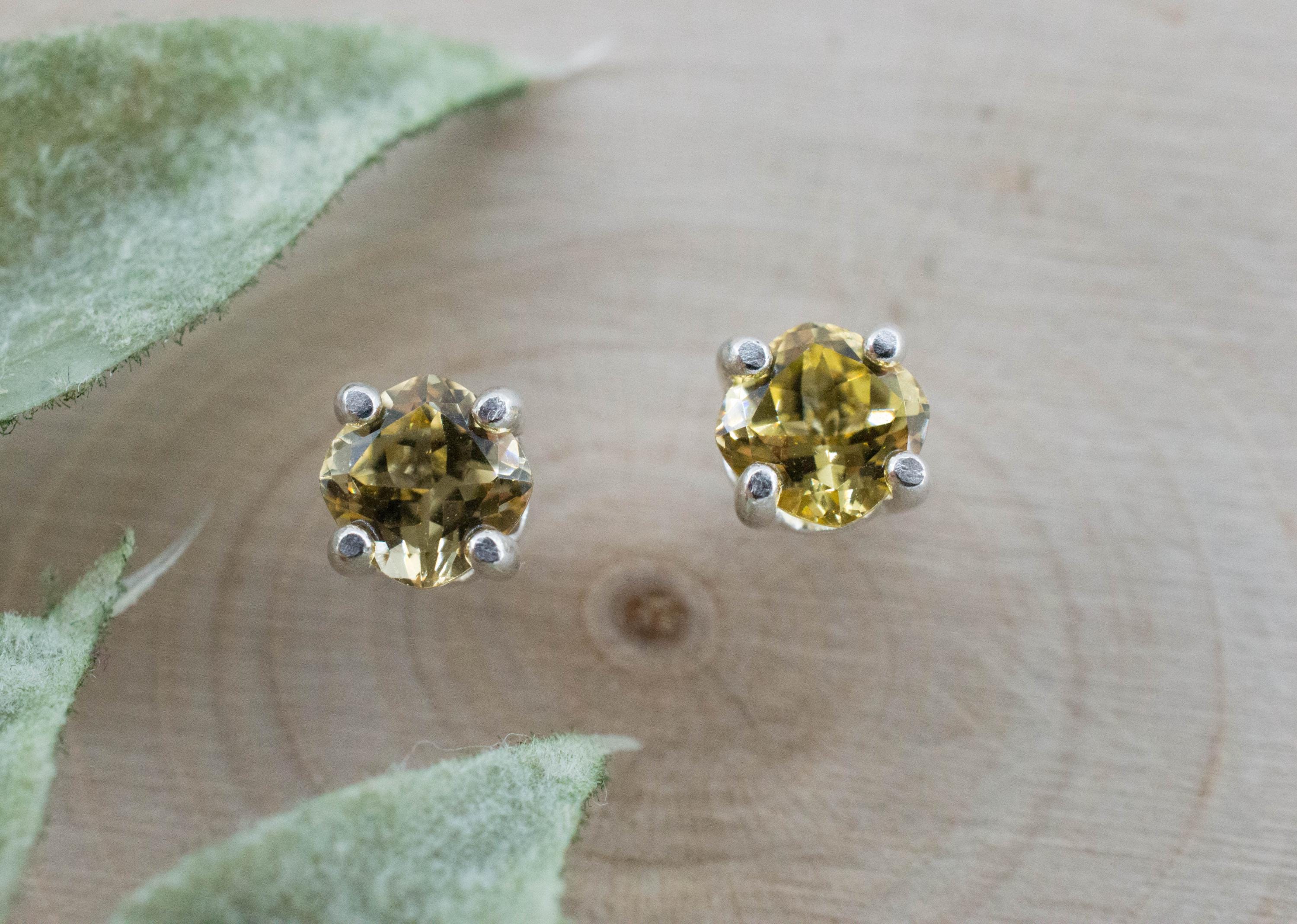 Grossular Garnet Earrings; Natural Untreated Tanzania Garnet; 1.215cts - Mark Oliver Gems