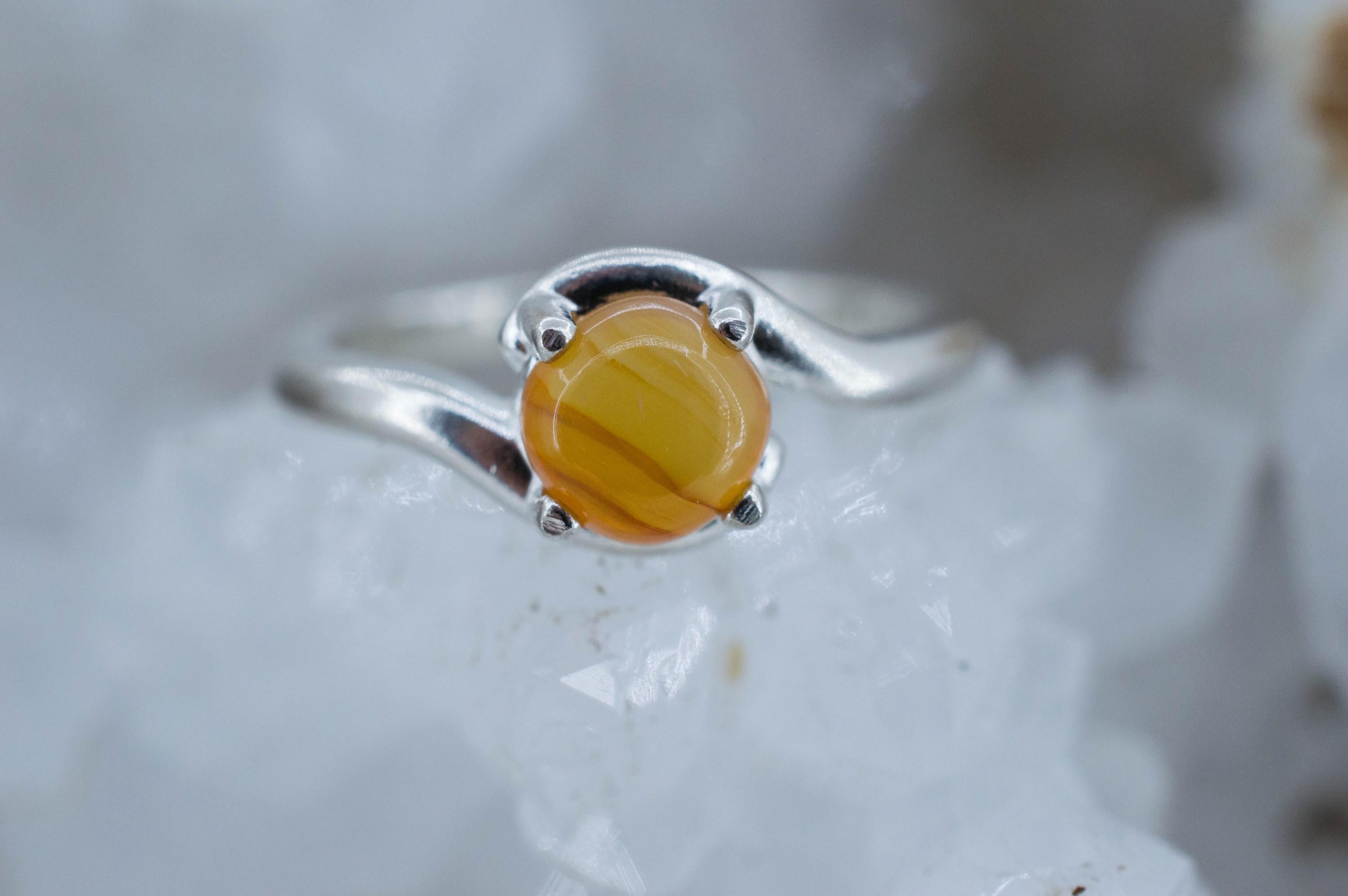 Carnelian Ring, Natural Untreated New Jersey Carnelian; 0.955cts - Mark Oliver Gems