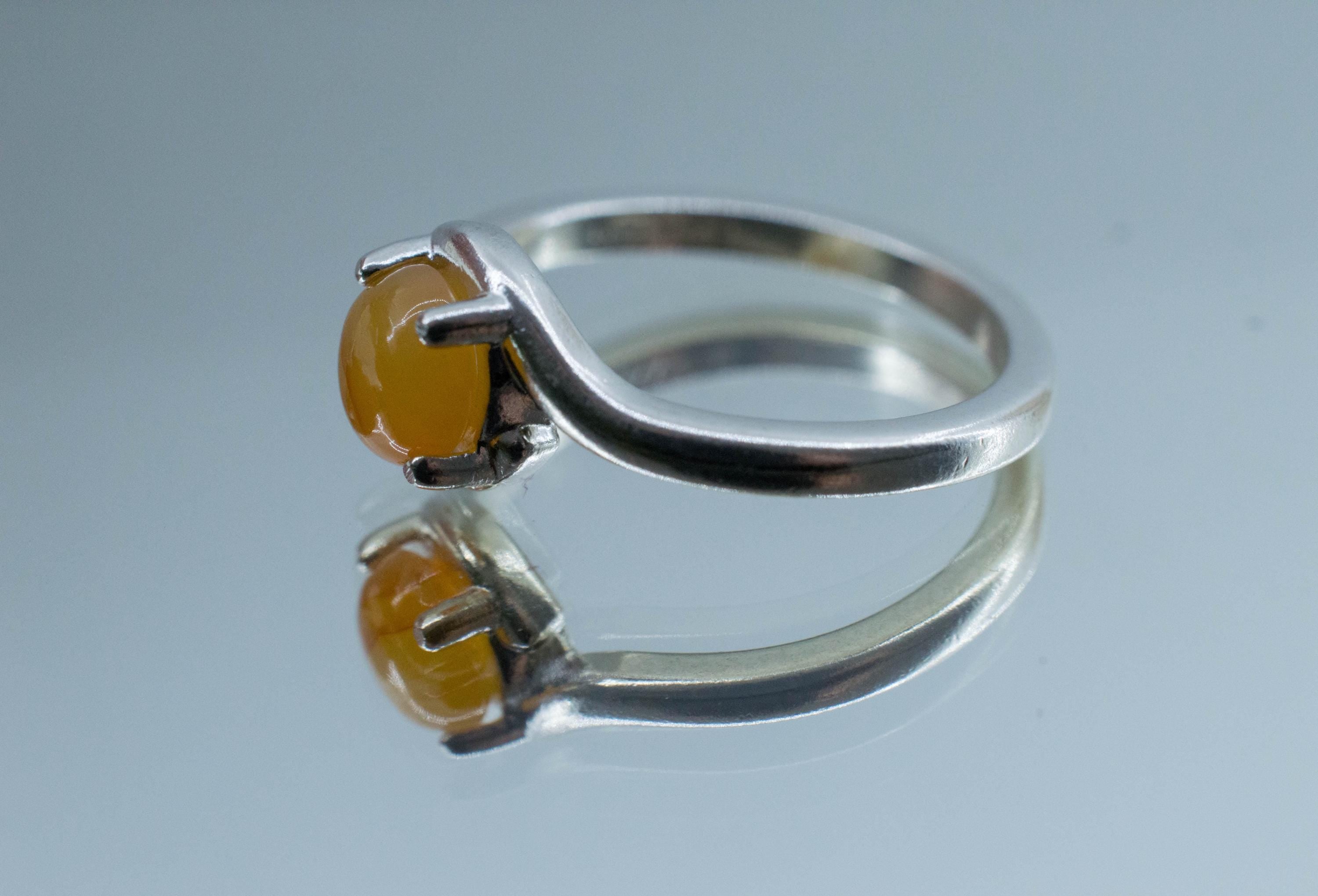 Carnelian Ring, Natural Untreated New Jersey Carnelian; 0.955cts - Mark Oliver Gems