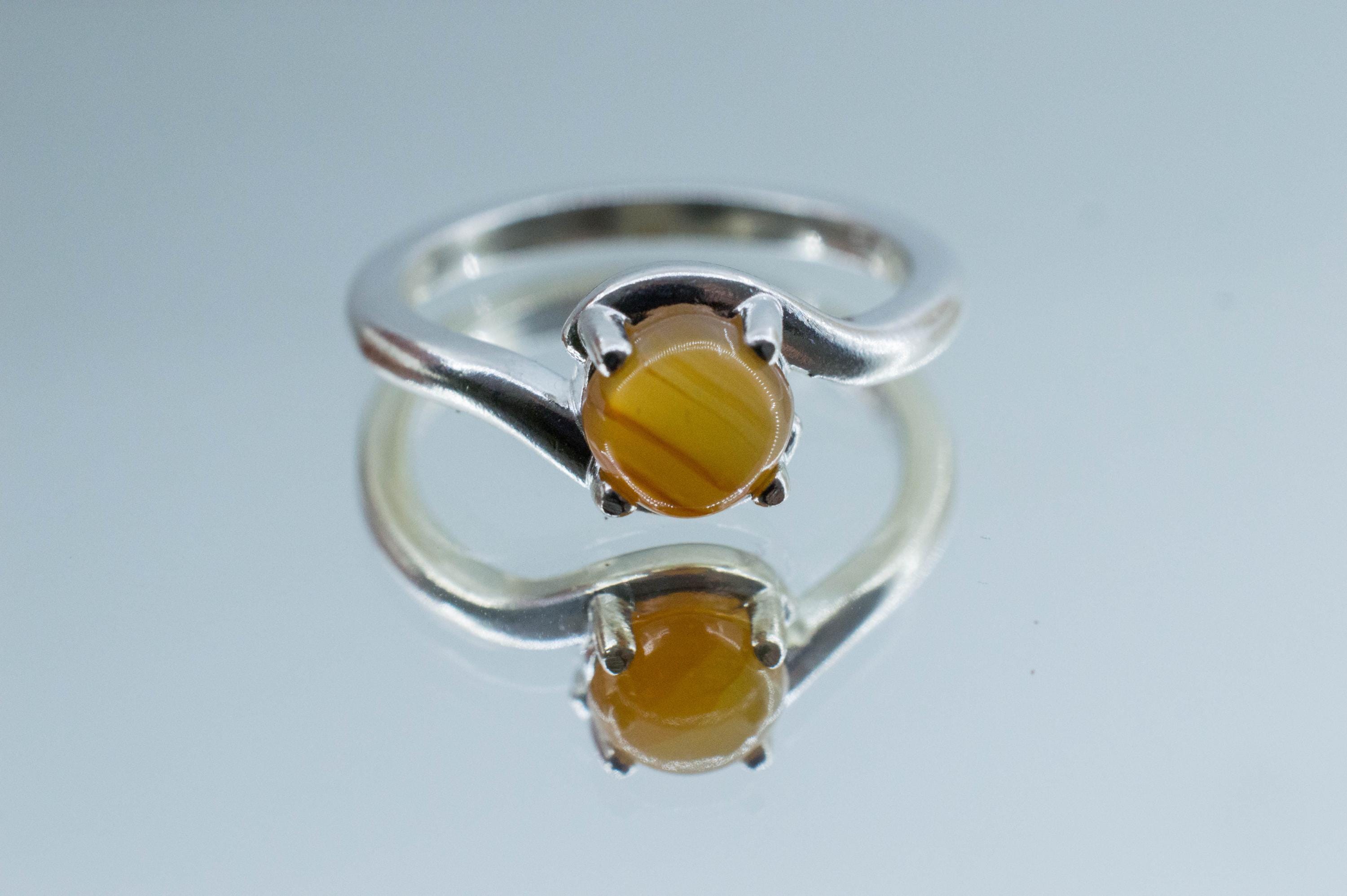 Carnelian Ring, Natural Untreated New Jersey Carnelian; 0.955cts - Mark Oliver Gems