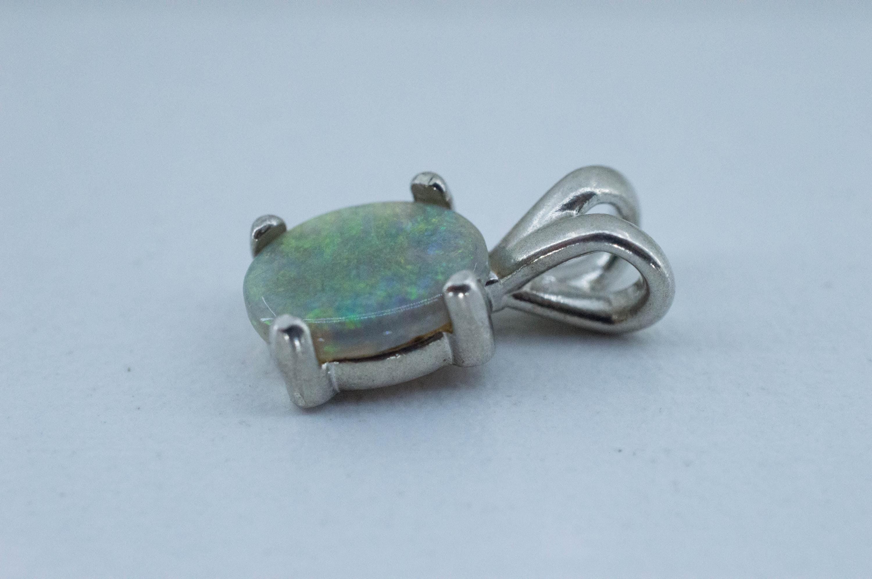 Gray Opal Pendant, Natural Untreated Australian Opal; 0.880cts - Mark Oliver Gems