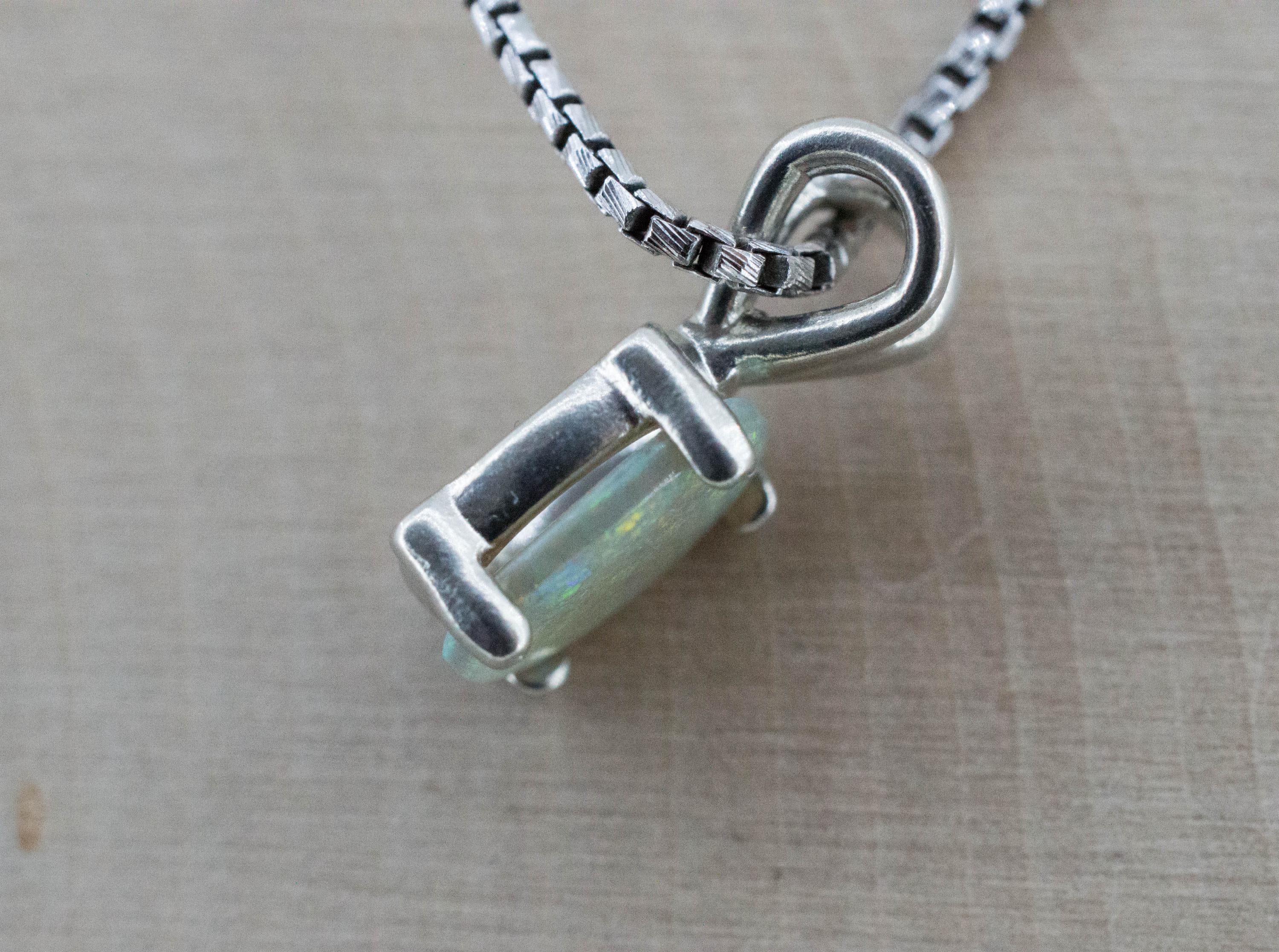 Gray Opal Pendant, Natural Untreated Australian Opal; 0.880cts - Mark Oliver Gems