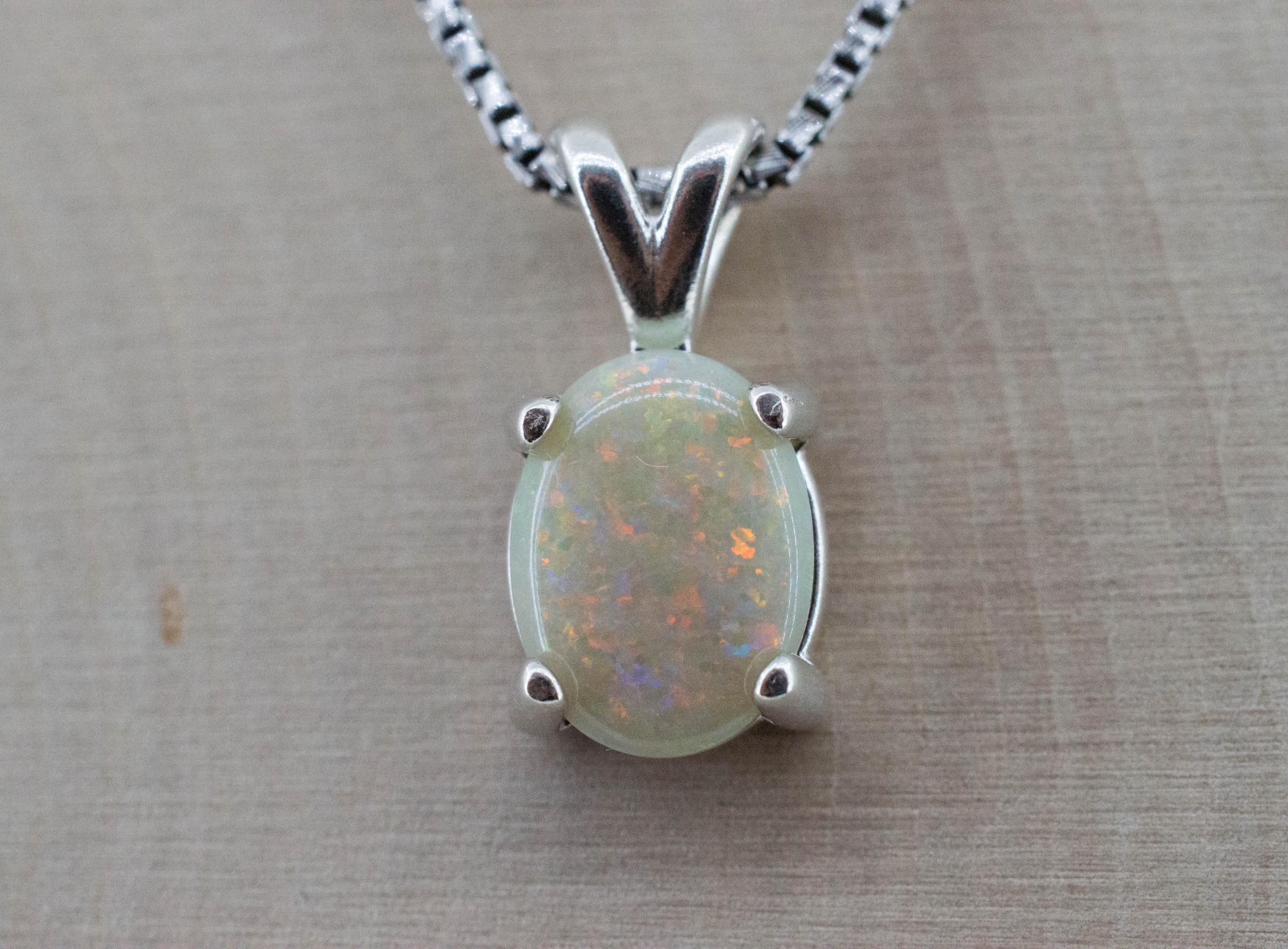 Gray Opal Pendant, Natural Untreated Australian Opal; 1.600cts - Mark Oliver Gems
