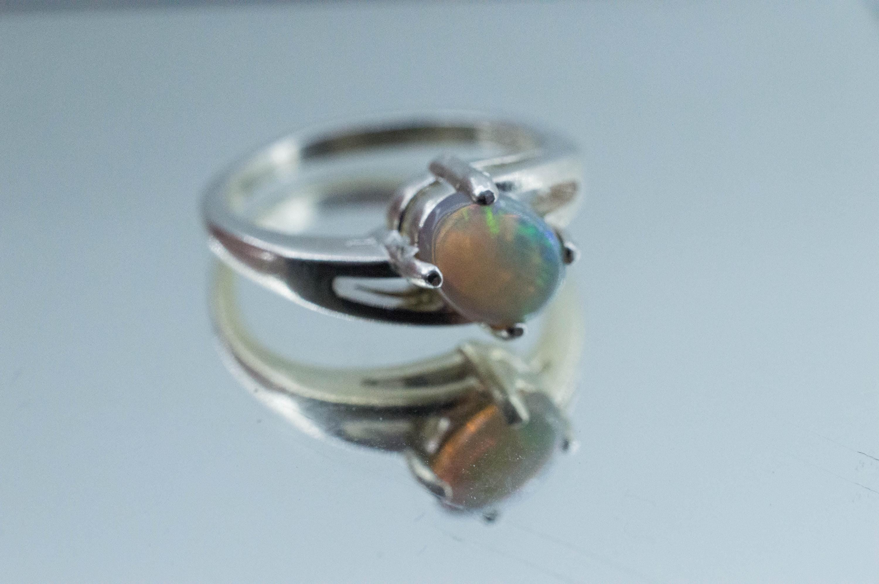 Gray Opal Ring, Natural Untreated Australian Opal; 0.880cts - Mark Oliver Gems