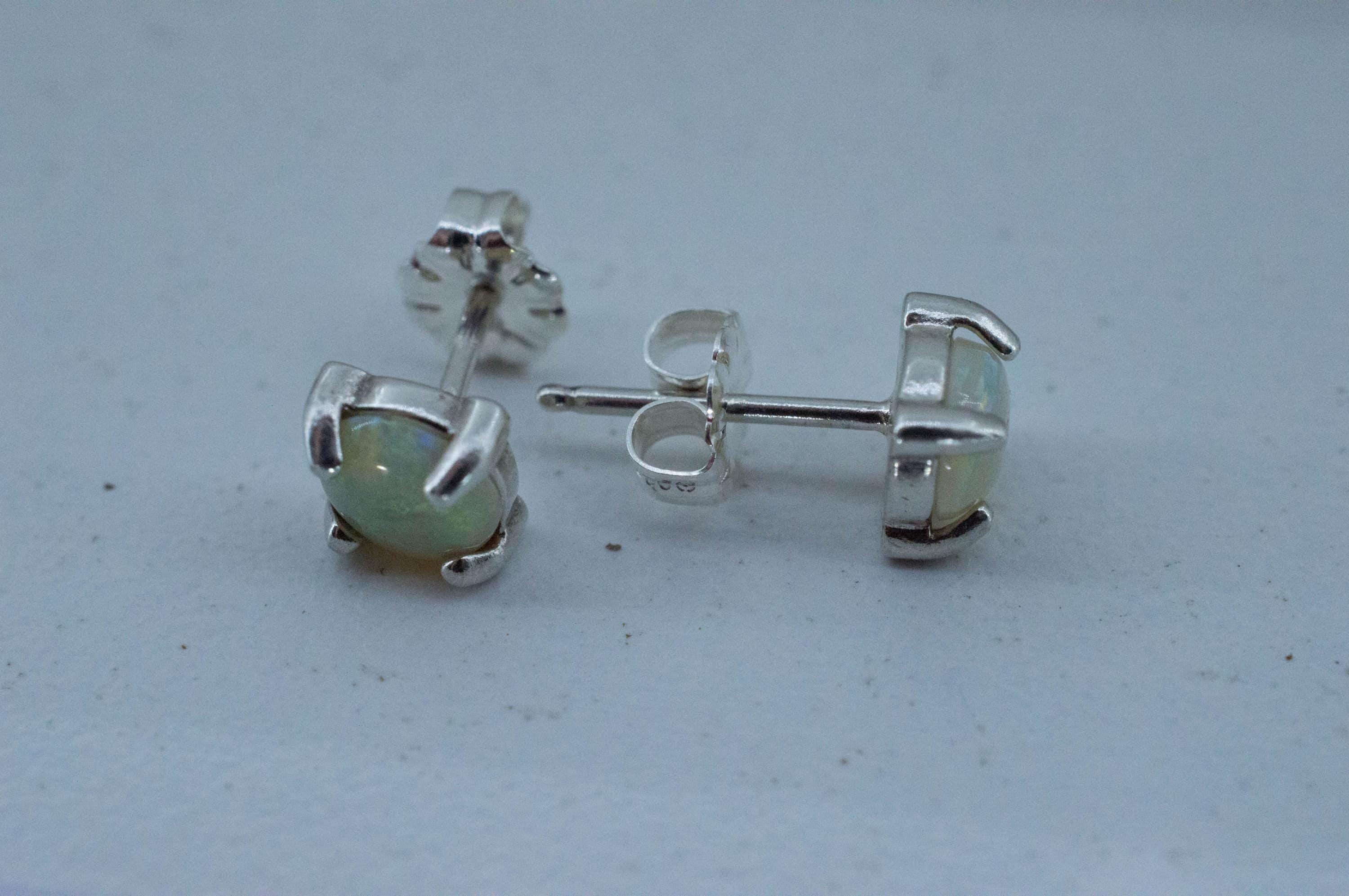 Opal Earrings, Natural Untreated Australian Opal; 0.705cts - Mark Oliver Gems