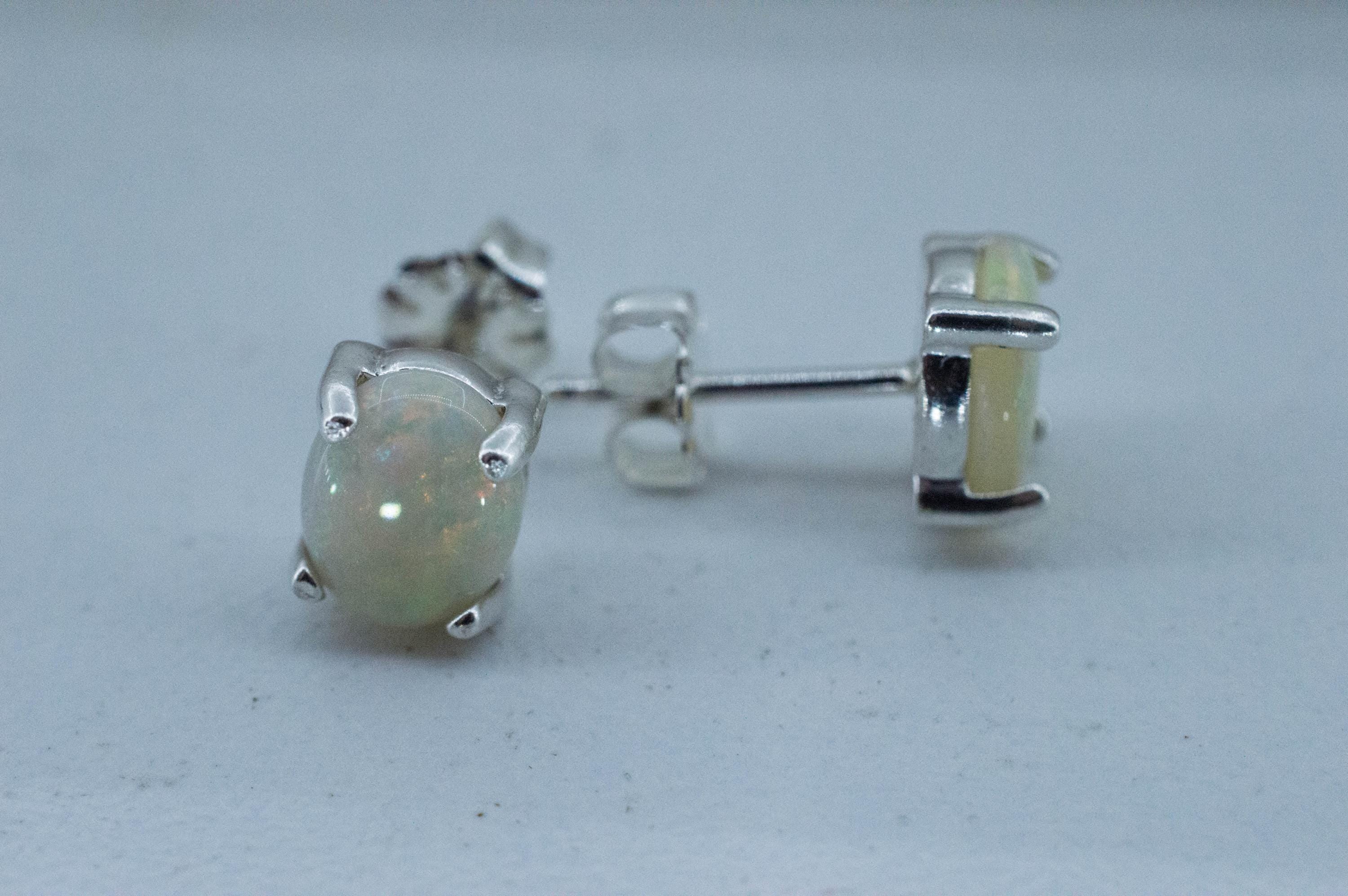 Opal Earrings, Natural Untreated Australian Opal; 1.420cts - Mark Oliver Gems