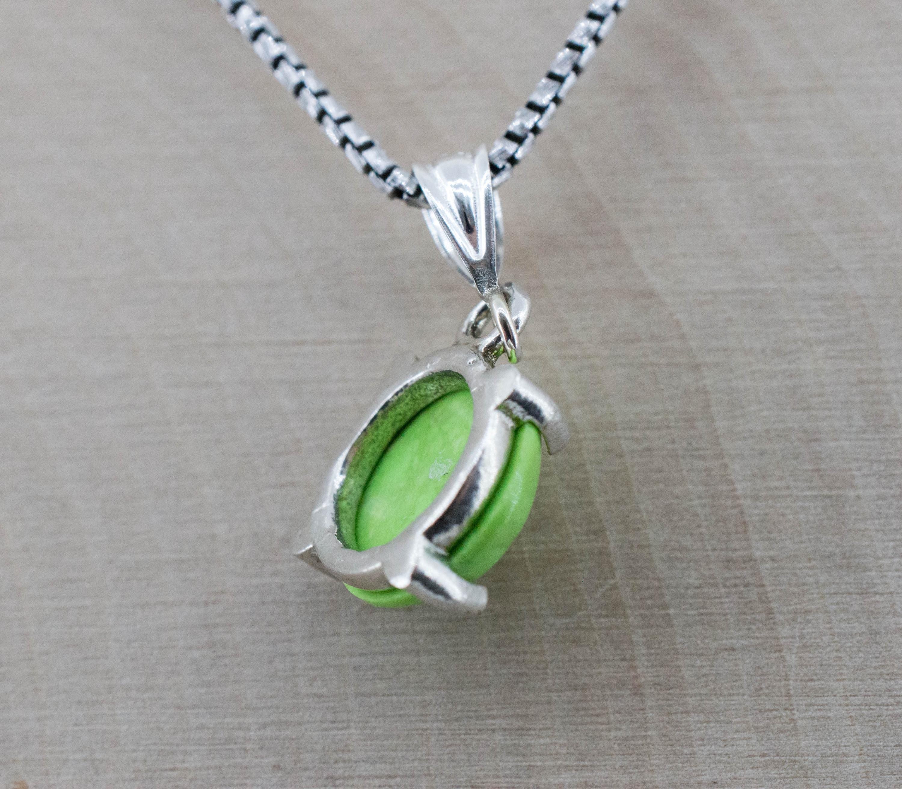 Gaspetite Pendant; Natural Untreated Australian Gaspeite; 3.000cts - Mark Oliver Gems