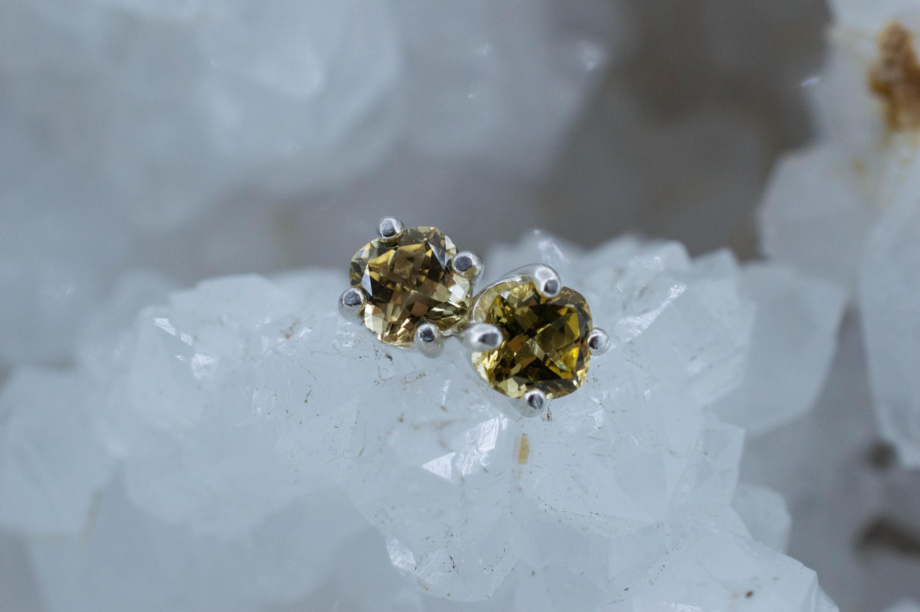 Grossular Garnet Earrings; Natural Untreated Tanzania Garnet; 1.215cts - Mark Oliver Gems