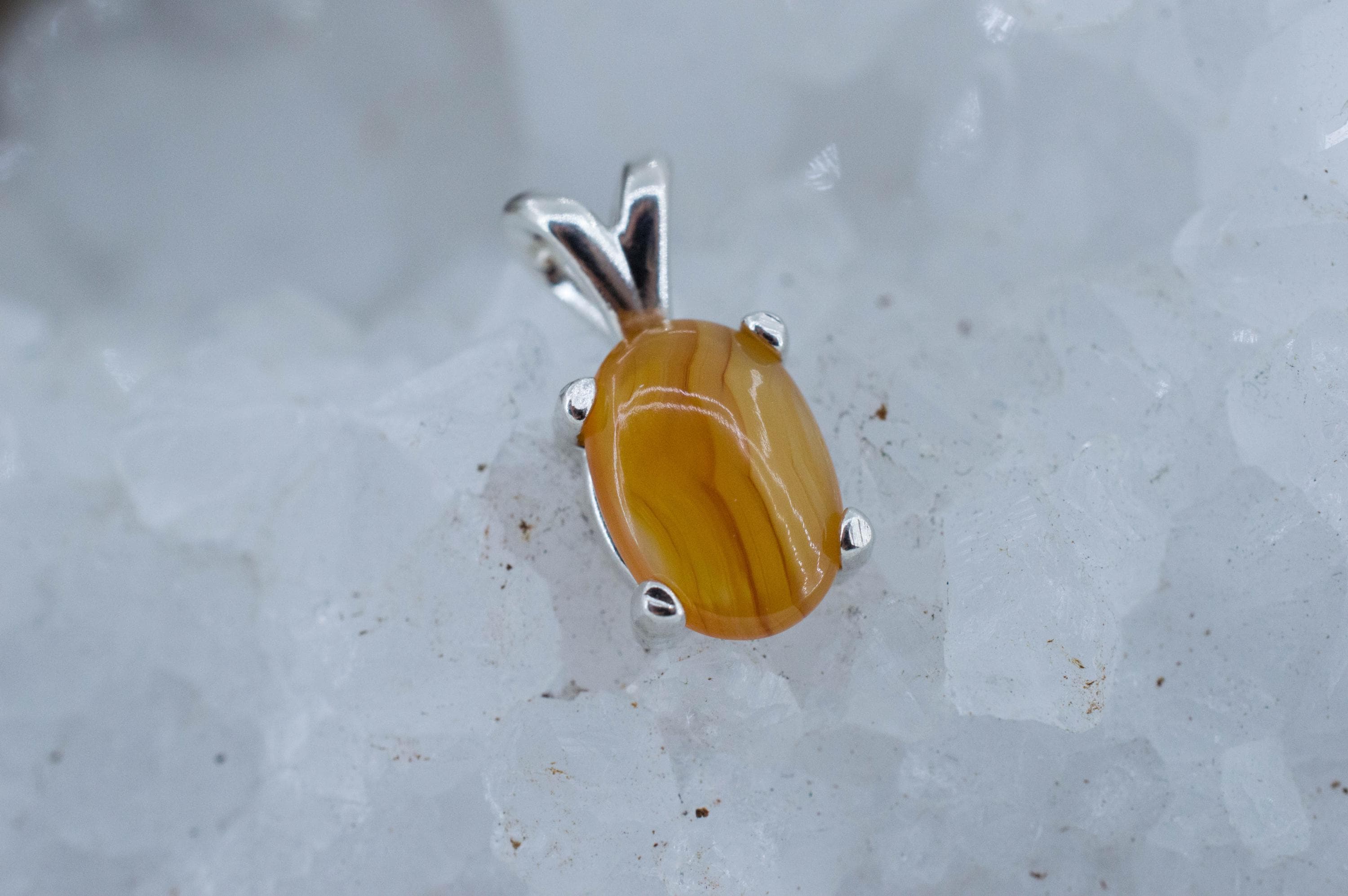 Carnelian Pendant, Natural Untreated New Jersey Carnelian; 2.220cts - Mark Oliver Gems