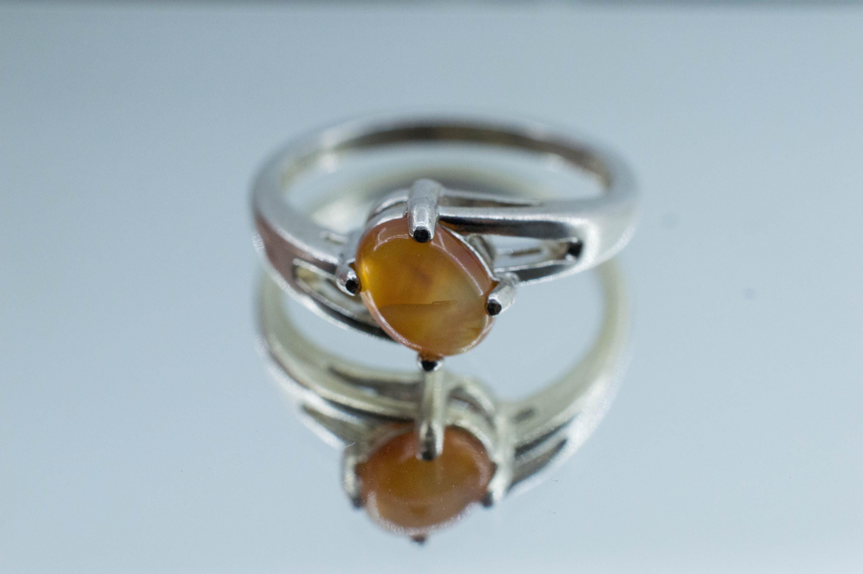 Carnelian Ring, Natural Untreated New Jersey Carnelian; 1.000cts - Mark Oliver Gems