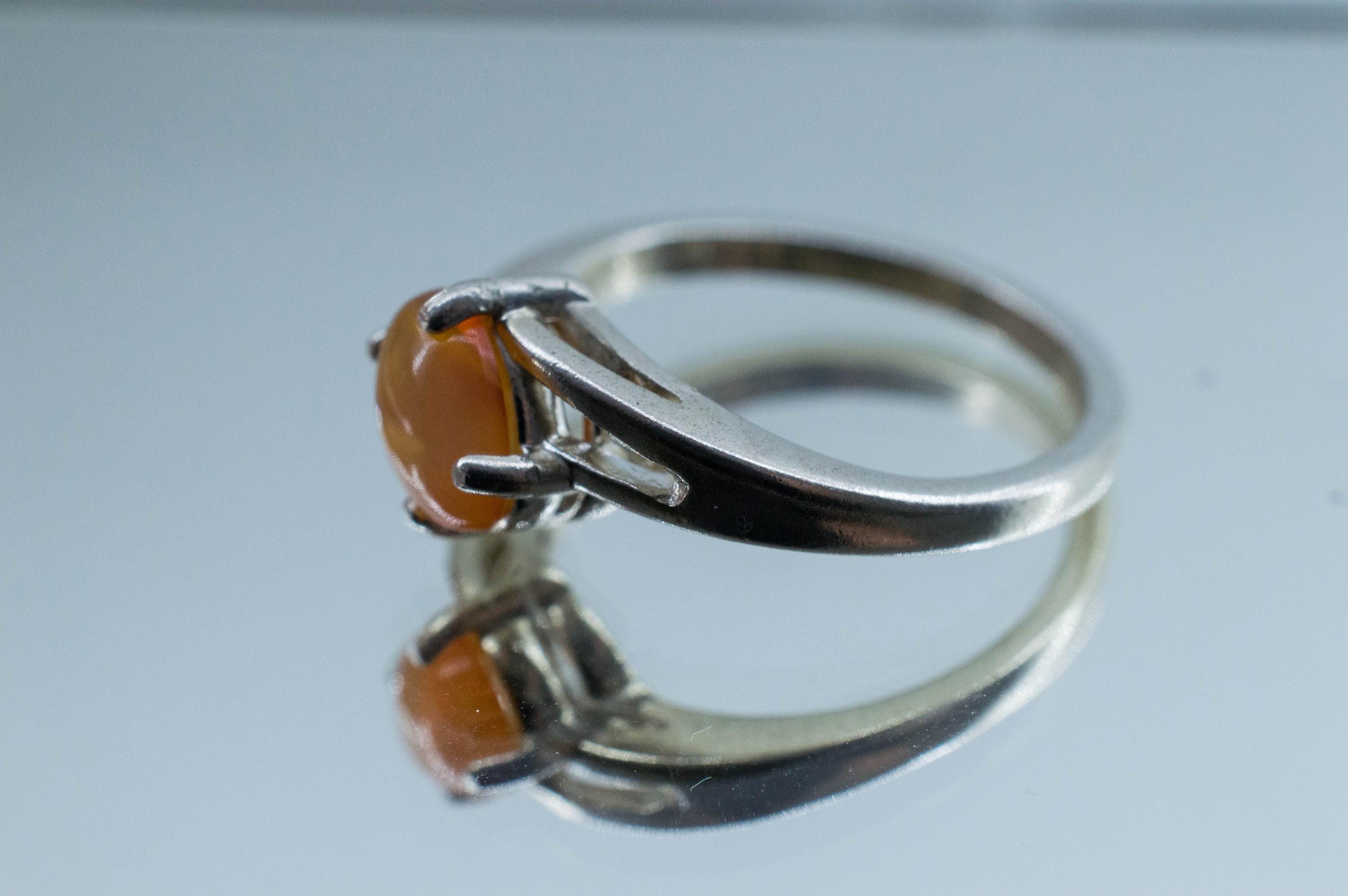 Carnelian Ring, Natural Untreated New Jersey Carnelian; 1.000cts - Mark Oliver Gems