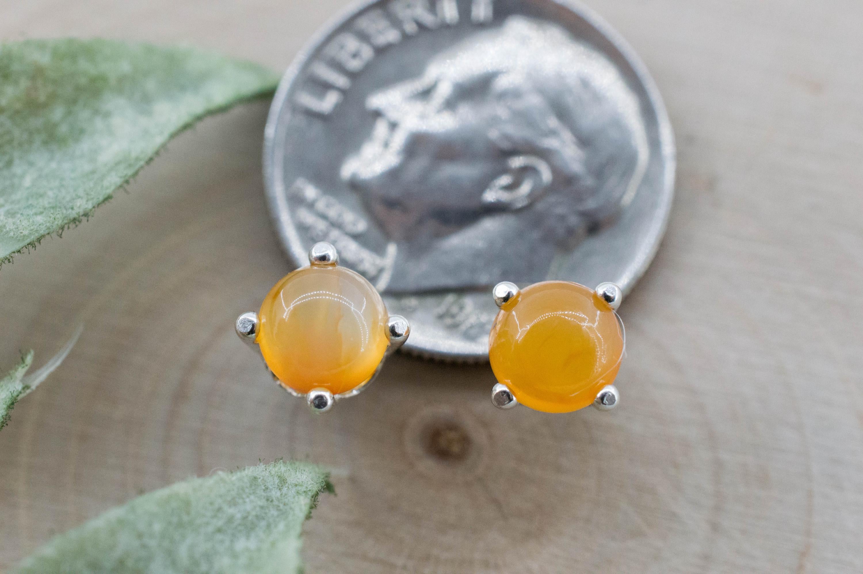 Carnelian Earrings, Natural Untreated New Jersey Carnelian; 1.185cts - Mark Oliver Gems