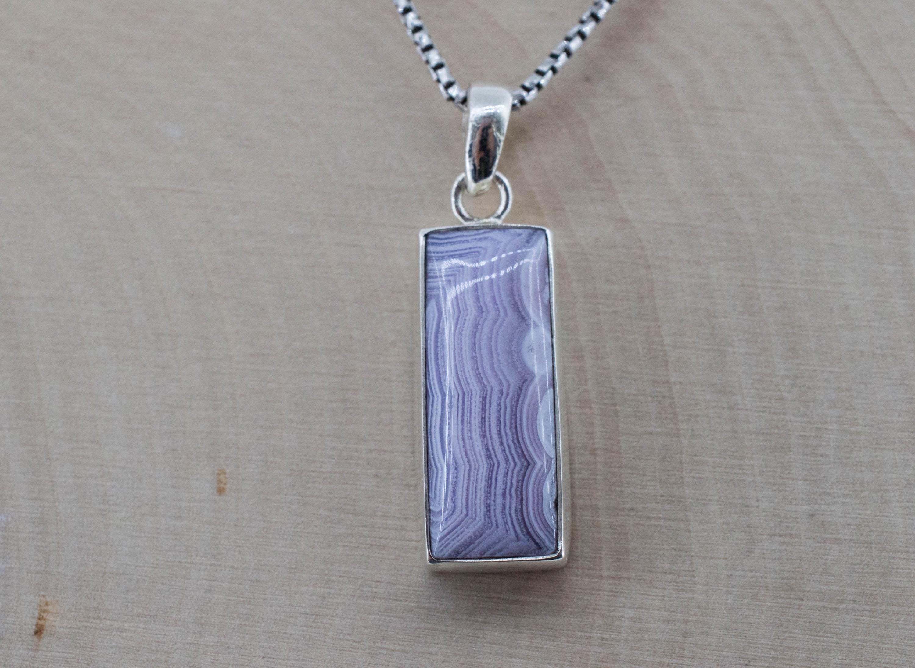 Parcelas Agate Pendant; Natural and Untreated Mexican Agate - Mark Oliver Gems