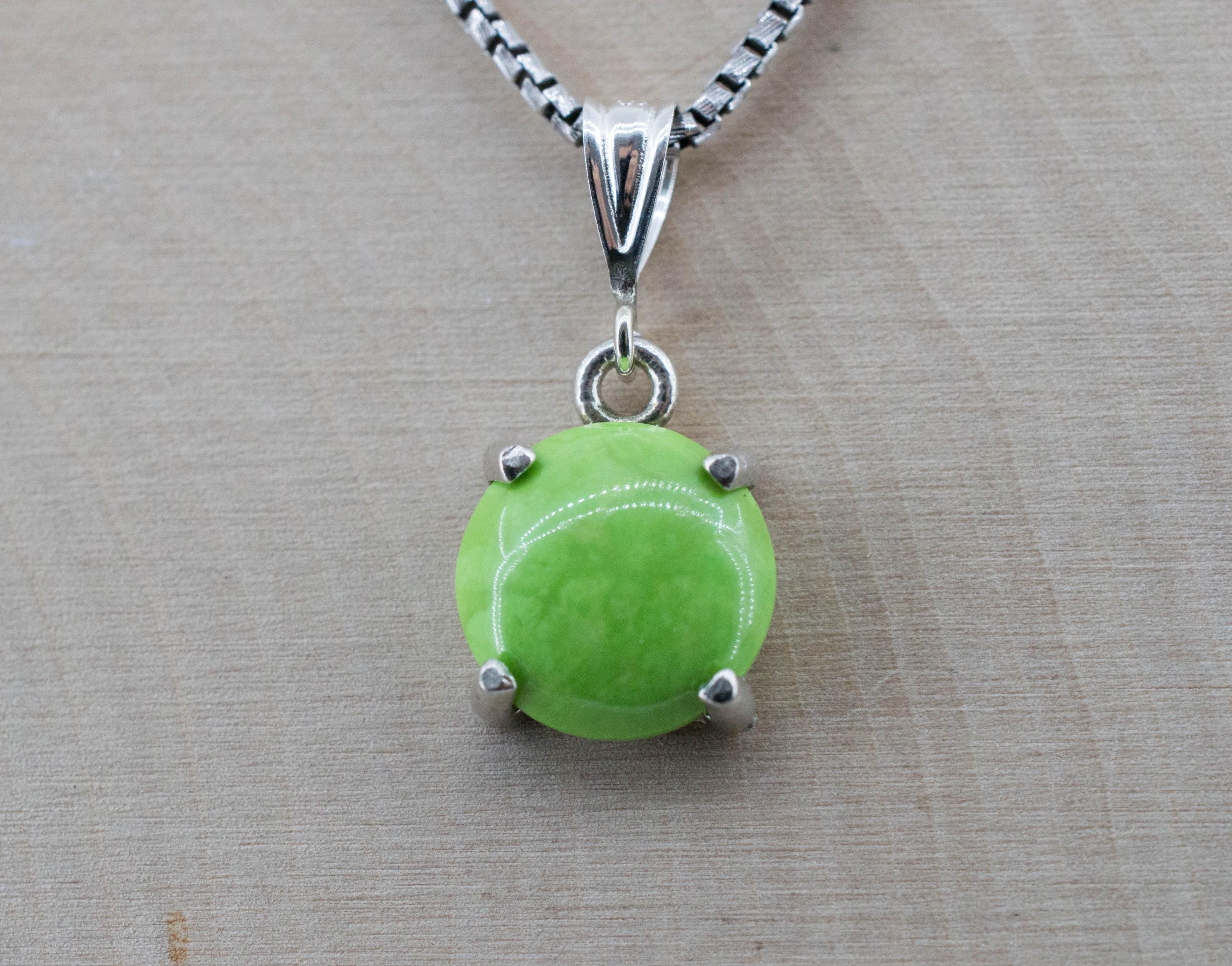 Gaspetite Pendant; Natural Untreated Australian Gaspeite; 3.000cts - Mark Oliver Gems