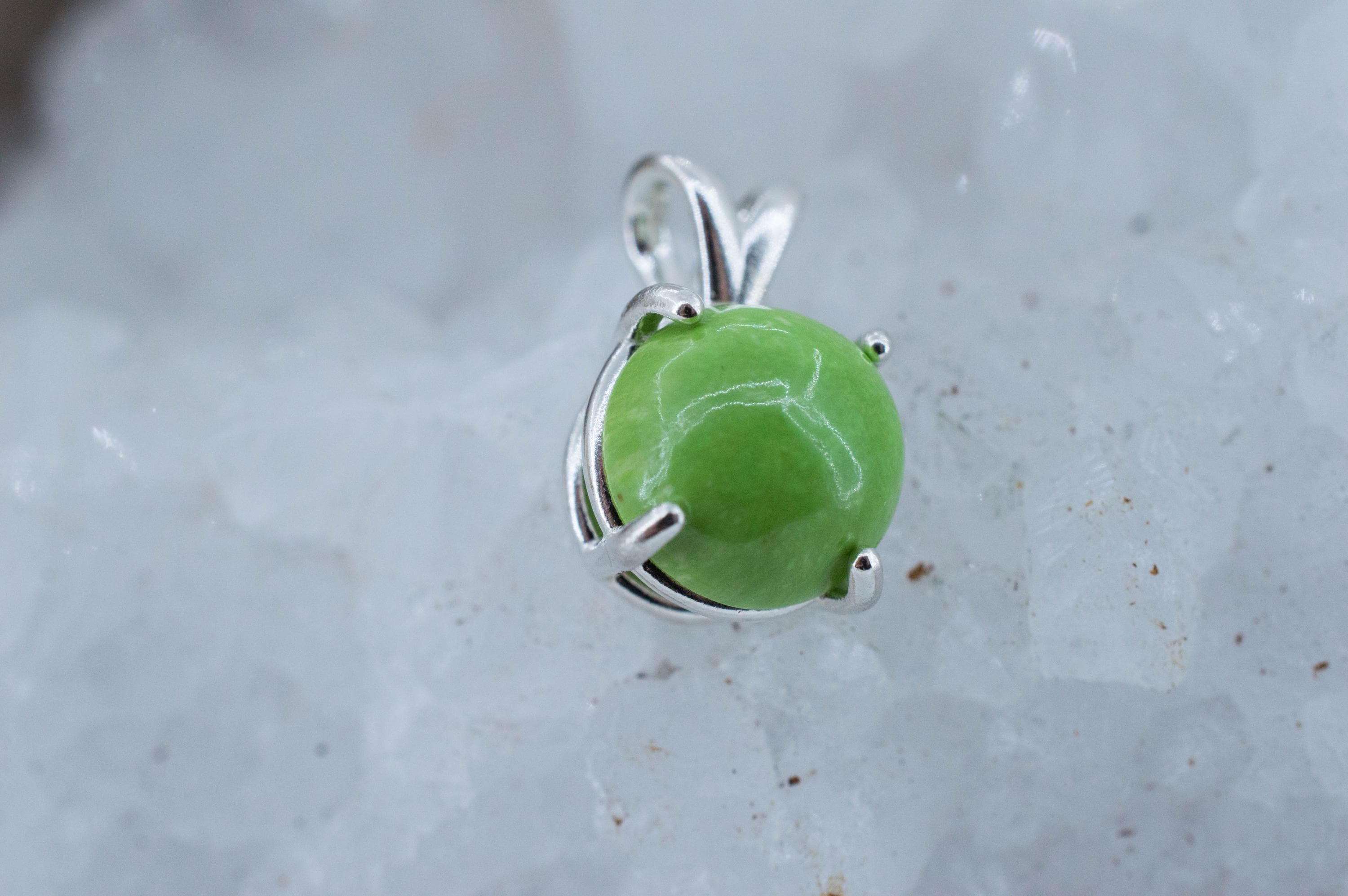 Gaspetite Pendant; Natural Untreated Australian Gaspeite; 4.500cts - Mark Oliver Gems